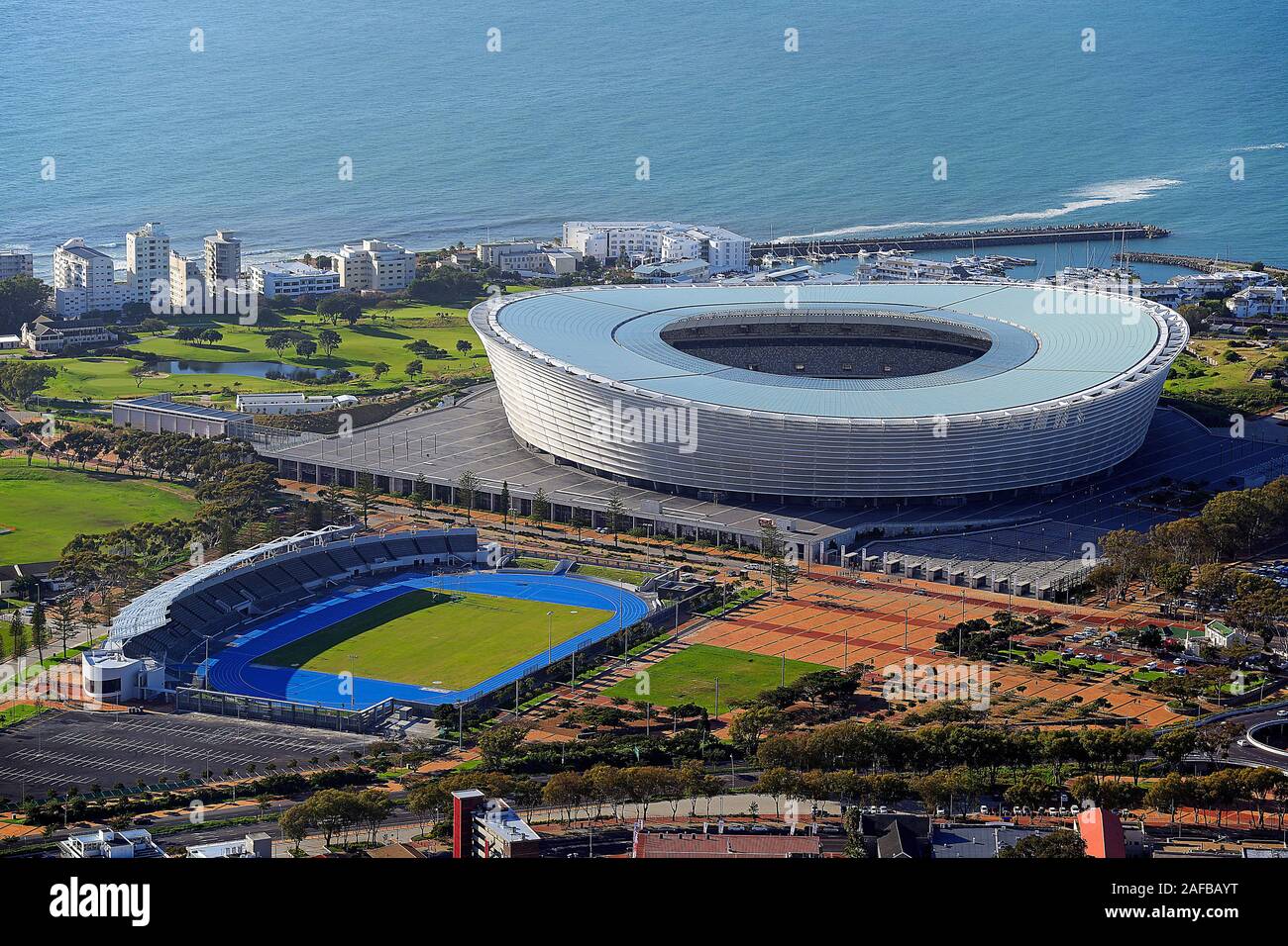 Kapstadt Stadion gesehen vom Signal Hill, Cape Town, Western Cape, Cap Ouest, Suedafrika, Afrika Banque D'Images