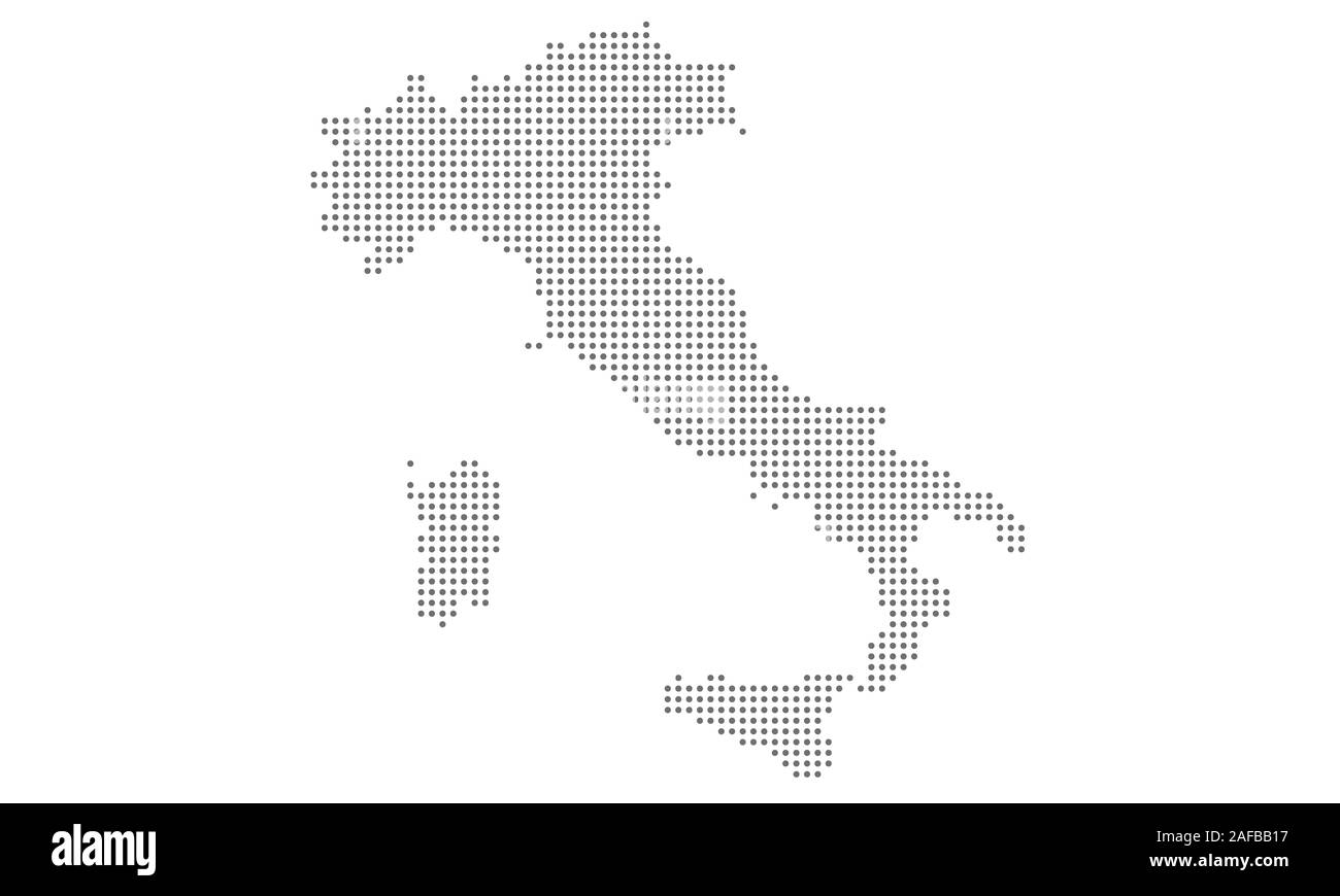 Carte de l'Italie en pointillés, vecteur de fond isolé. 250-504, gris, modèle pour modèle de site web, rapport annuel, l'infographie. Illustration de Vecteur