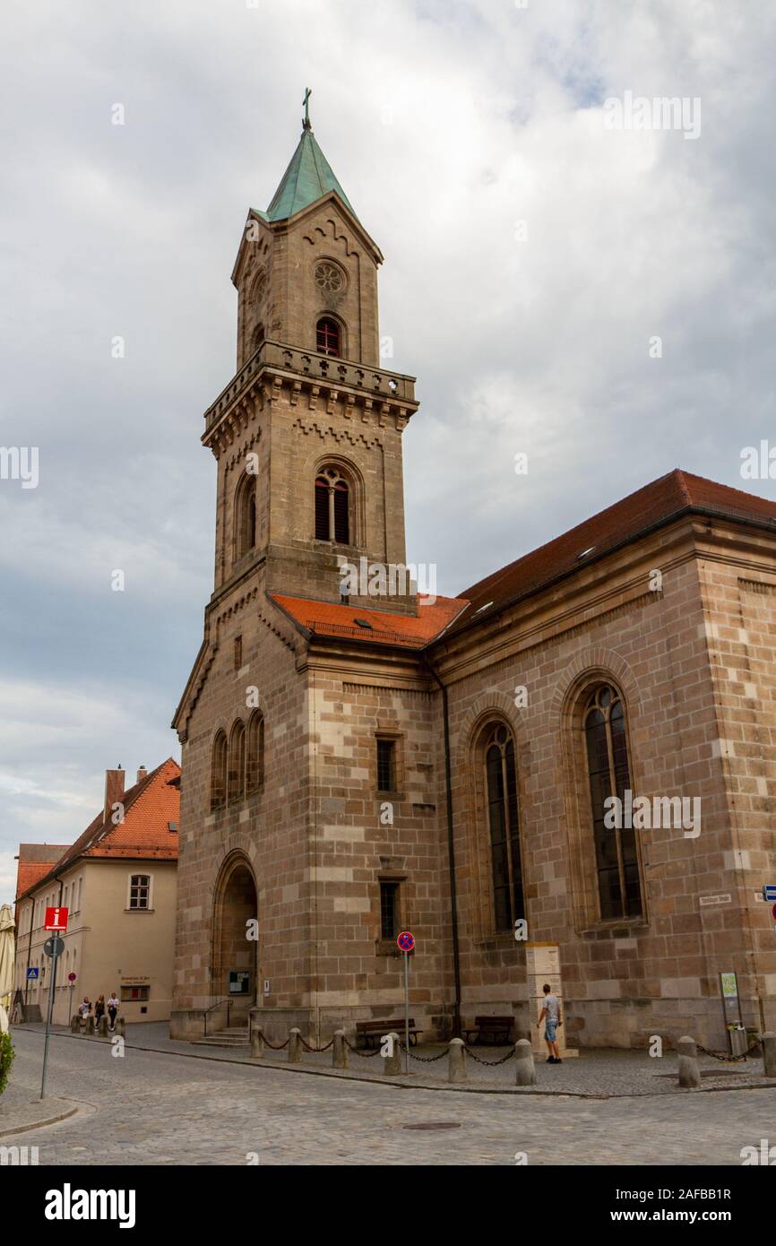 St Pauls, Église Évangélique De La Paroisse Luthérienne À Dinkelsbühl, Franconie Centrale, Bavière, Allemagne. Banque D'Images