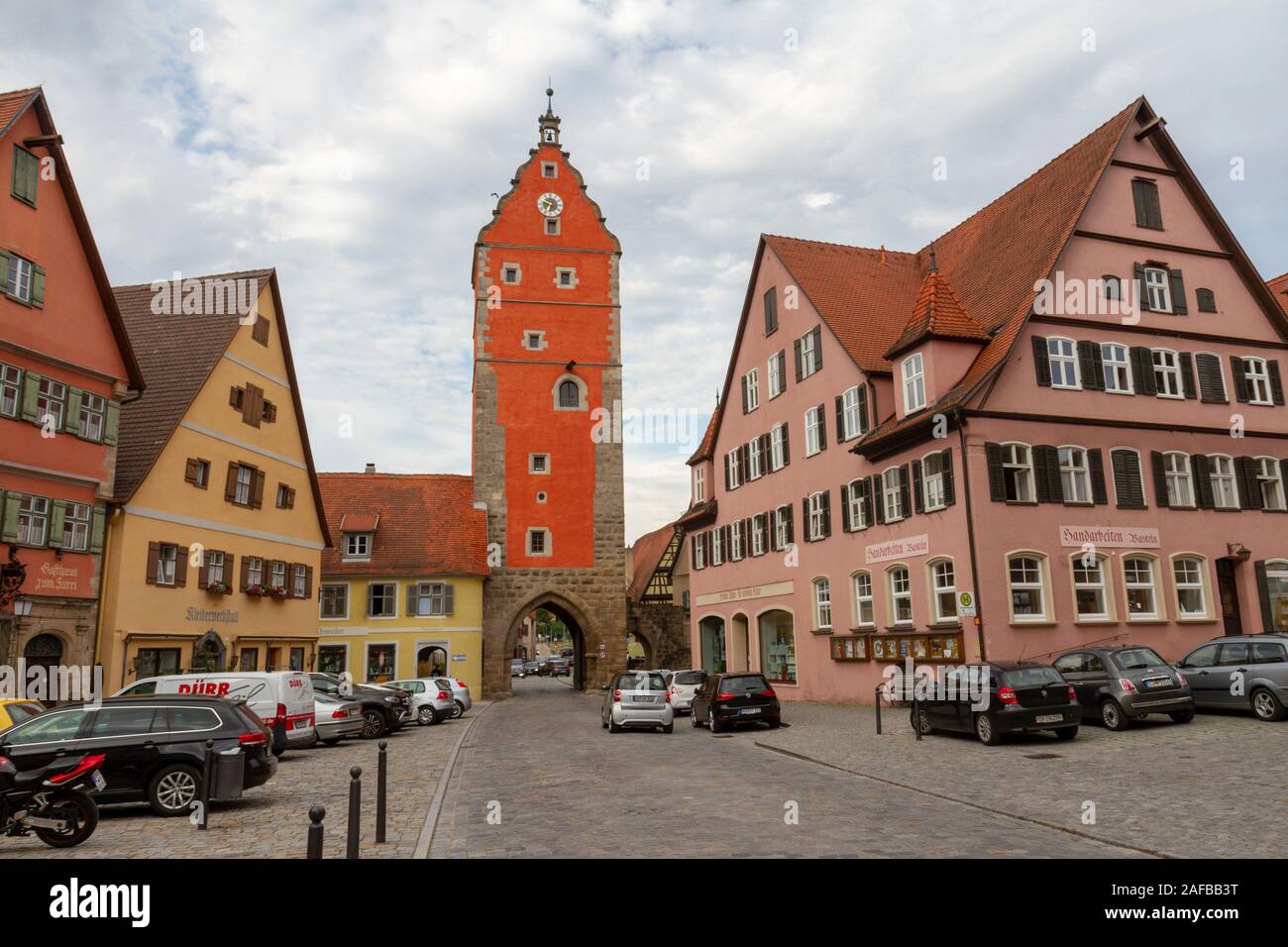 Wörnitztor À Dinkelsbühl, Franconie Centrale, Bavière, Allemagne. Banque D'Images