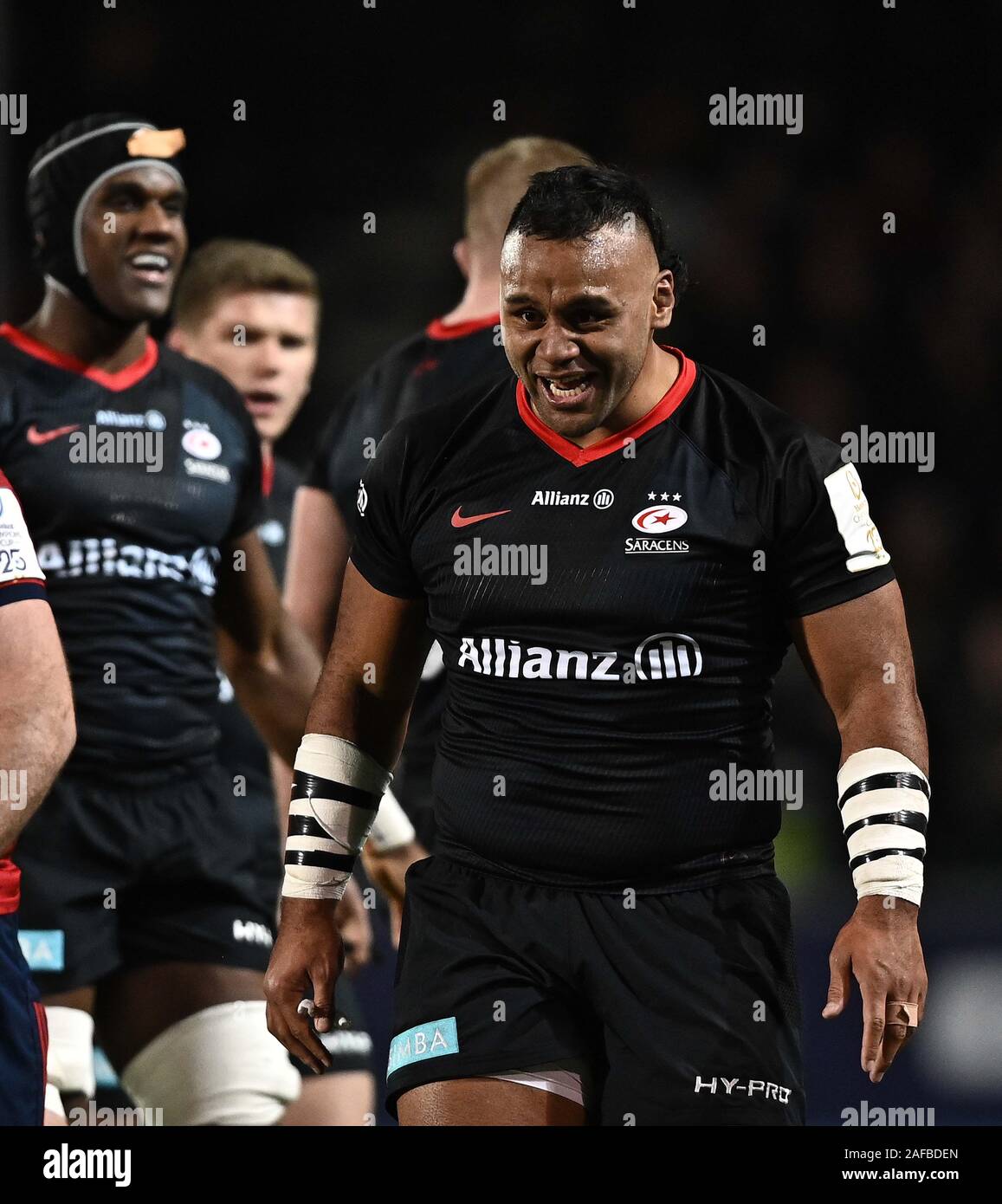 Hendon, Royaume-Uni. 14 Décembre, 2019. Billy Vunipola (sarrasins). Saracens v Munster Rugby. Piscine 4. Heineken Cup Champions. Allianz Park. Hendon. Londres. UK. Garry Crédit/Sport sous gaine en images/Alamy Live News. Credit : Sport en images/Alamy Live News Banque D'Images