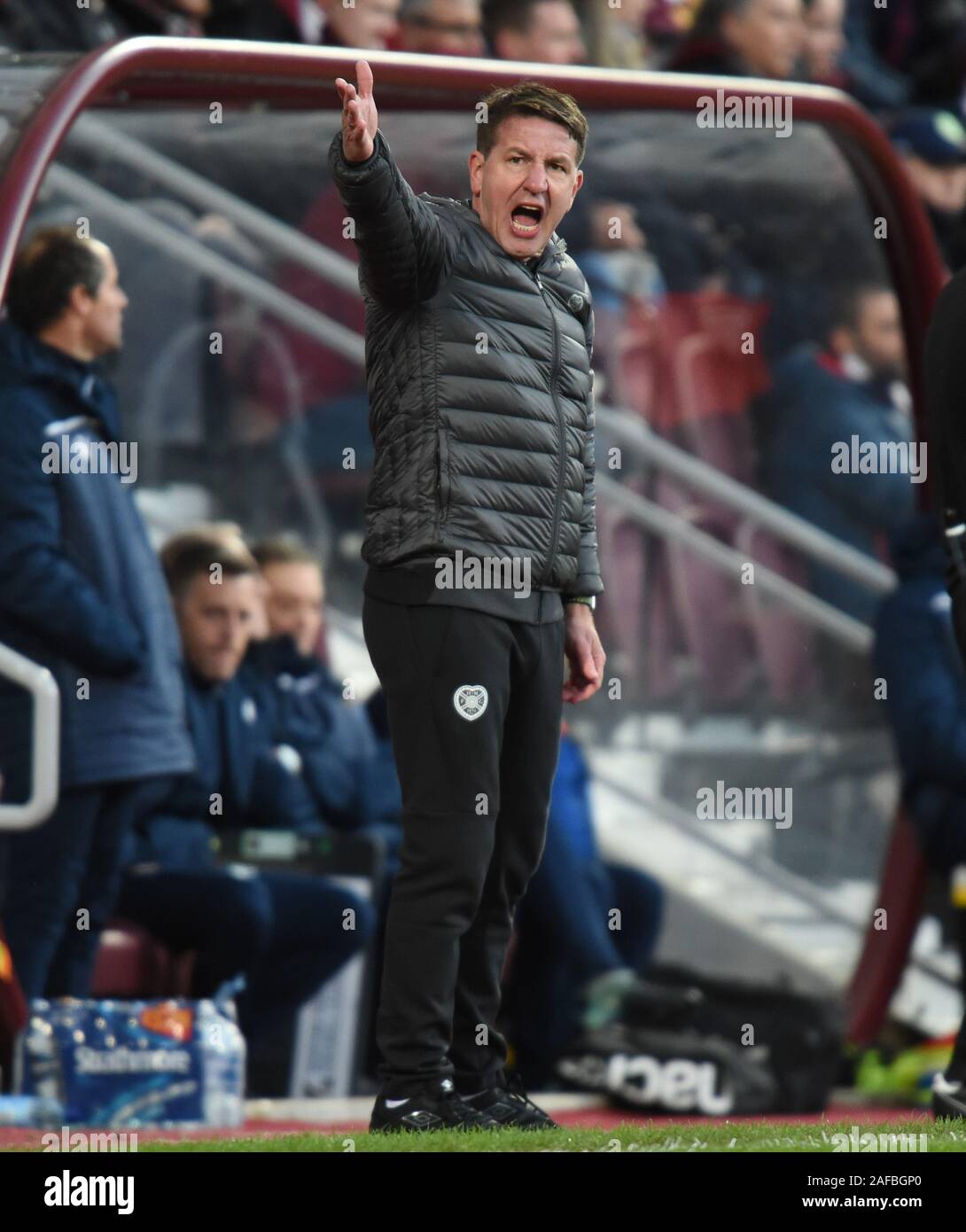 UK. 14 Décembre, 2019. Parc de Murrayfield, Edinburgh, Ecosse;UK. Coeurs 0 vs St Johnstone 1 Scottish Premiership Match Coeur Coeurs St Johnstone nouveau manager Daniel Stendel lors de la défaite à domicile St Johnstone. Crédit : eric mccowat/Alamy Live News Banque D'Images