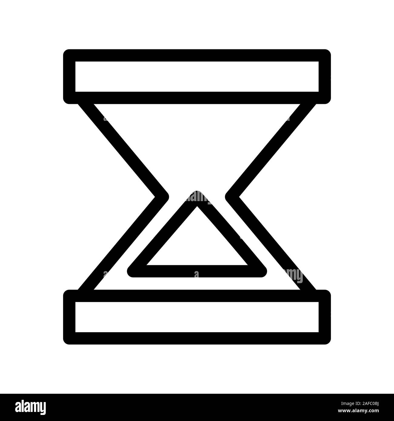 L'icône de la ligne de Hourglass design libre. Il peut également être utilisé pour l'interface utilisateur. Convient pour les applications mobiles, d'applications web et de supports d'impression. Banque D'Images