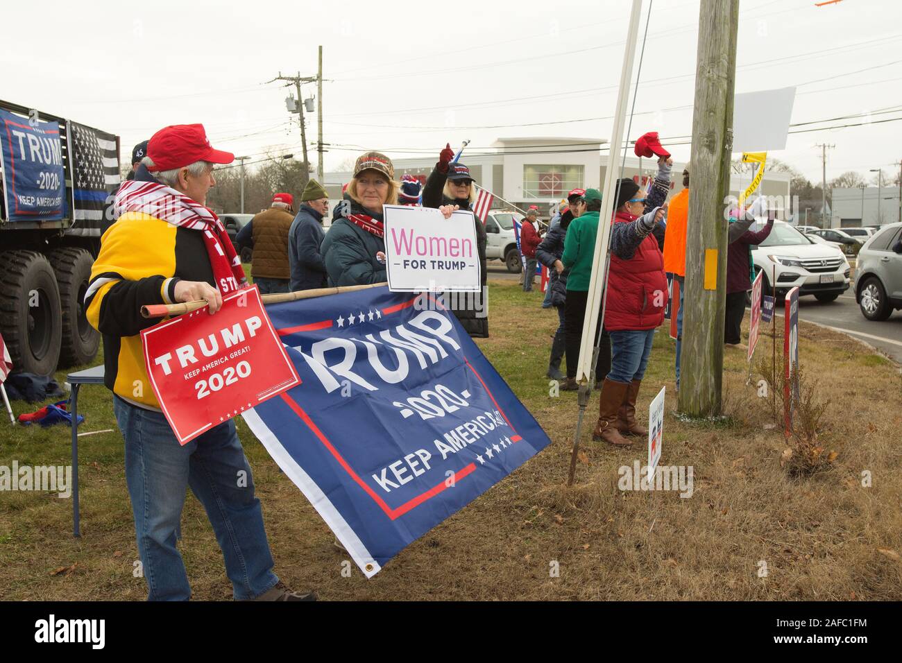 Un atout pro rassemblement politique à Hyannis, Massachusetts, à Cape Cod, USA Banque D'Images