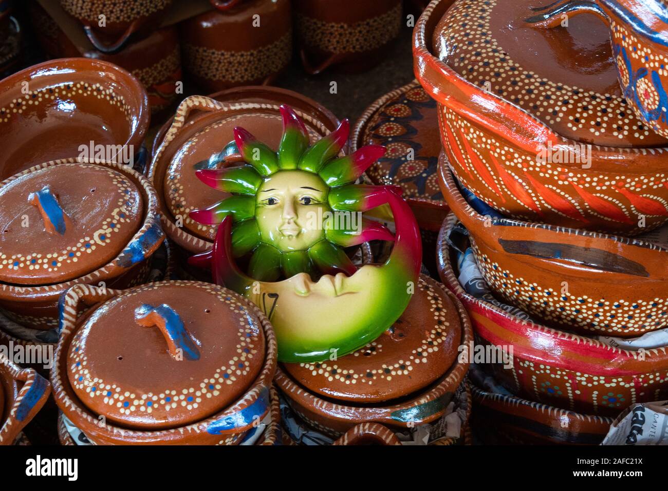 Le Sinaloa, Mexique - 12 décembre 2019 : Vente d'artisanat mexicain au marché local Banque D'Images