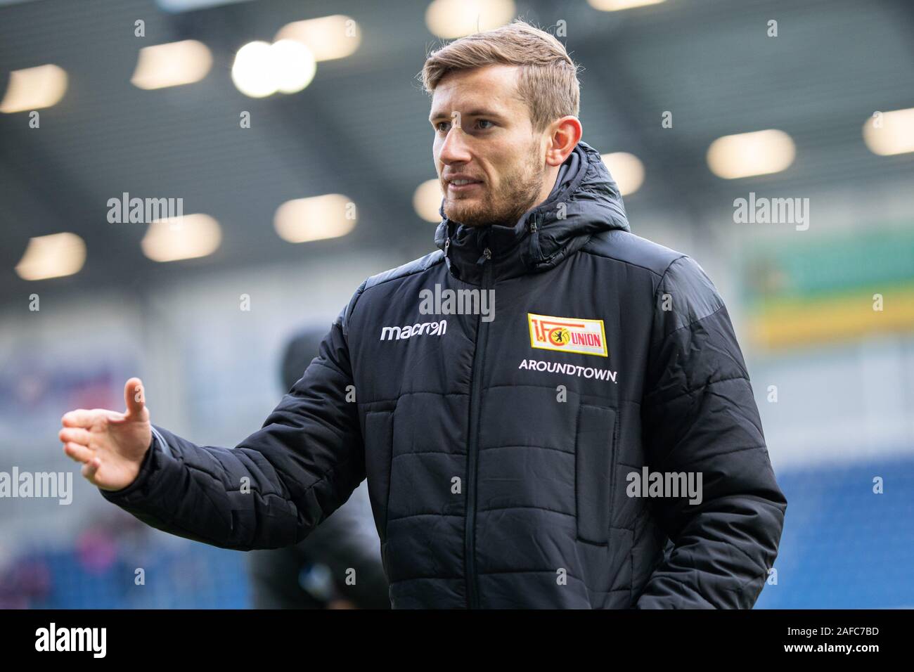 Paderborn, Allemagne. 14 Décembre, 2019. firo : 14.12.2019, Fuvuball, 1.Bundesliga, la saison 2019/2020, SC Paderborn - Union Berlin Marcus Ingvartsen (Union Berlin) Portrait | Conditions de crédit dans le monde entier : dpa/Alamy Live News Banque D'Images