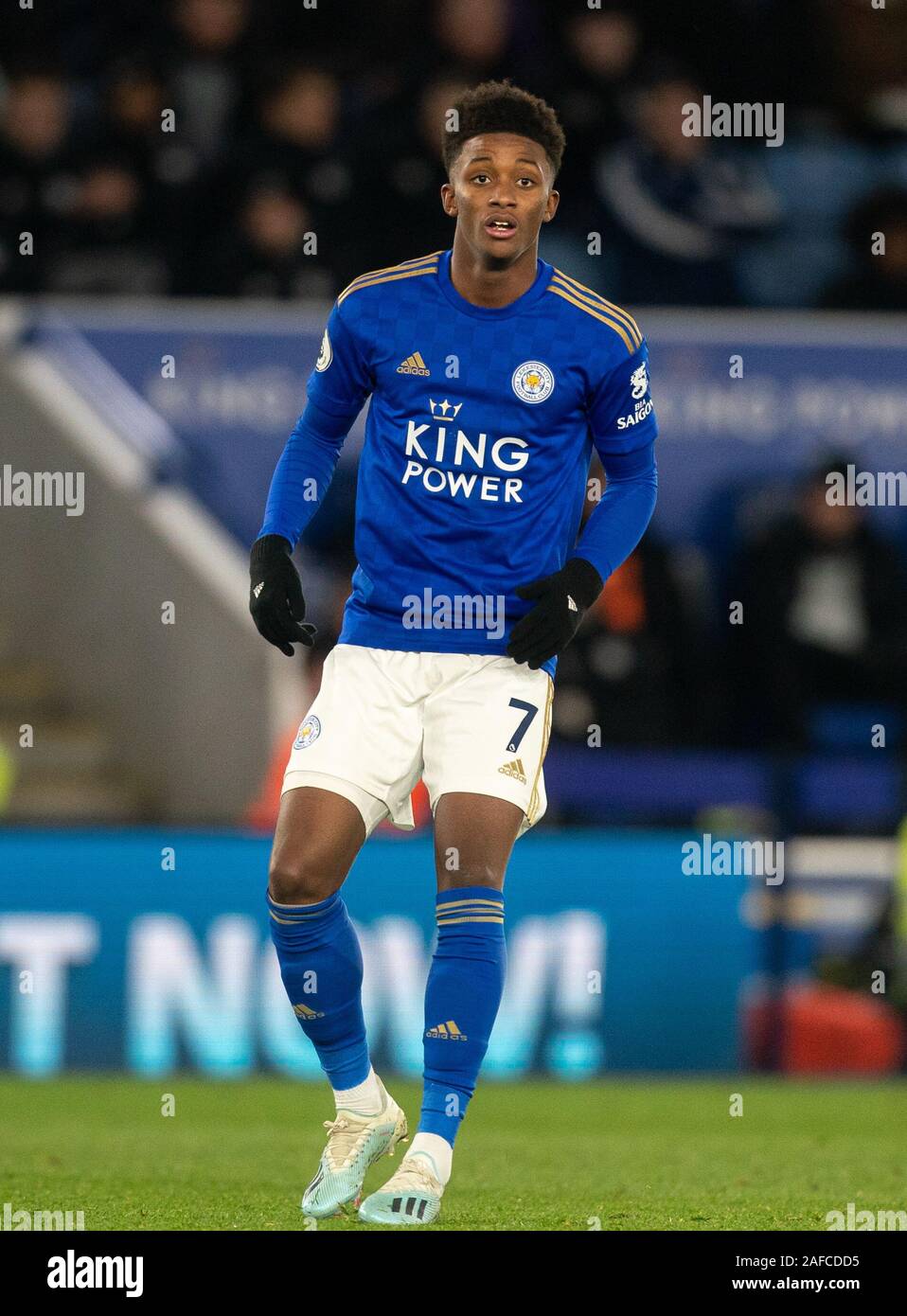 Leicester, Royaume-Uni. 14 Décembre, 2019. Gris Demarai de Leicester City au cours de la Premier League match entre Leicester City et Norwich City à la King Power Stadium, Leicester, Angleterre le 14 décembre 2019. Photo par Andy Rowland. Credit : premier Media Images/Alamy Live News Banque D'Images