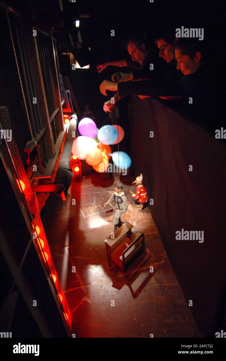 Turin, Italie - Février 2008 : Musée de marionnettes dans le théâtre Gianduja, une collection de la famille Lupi. Une famille de marionnettistes italiens qui ont commencé leur Banque D'Images