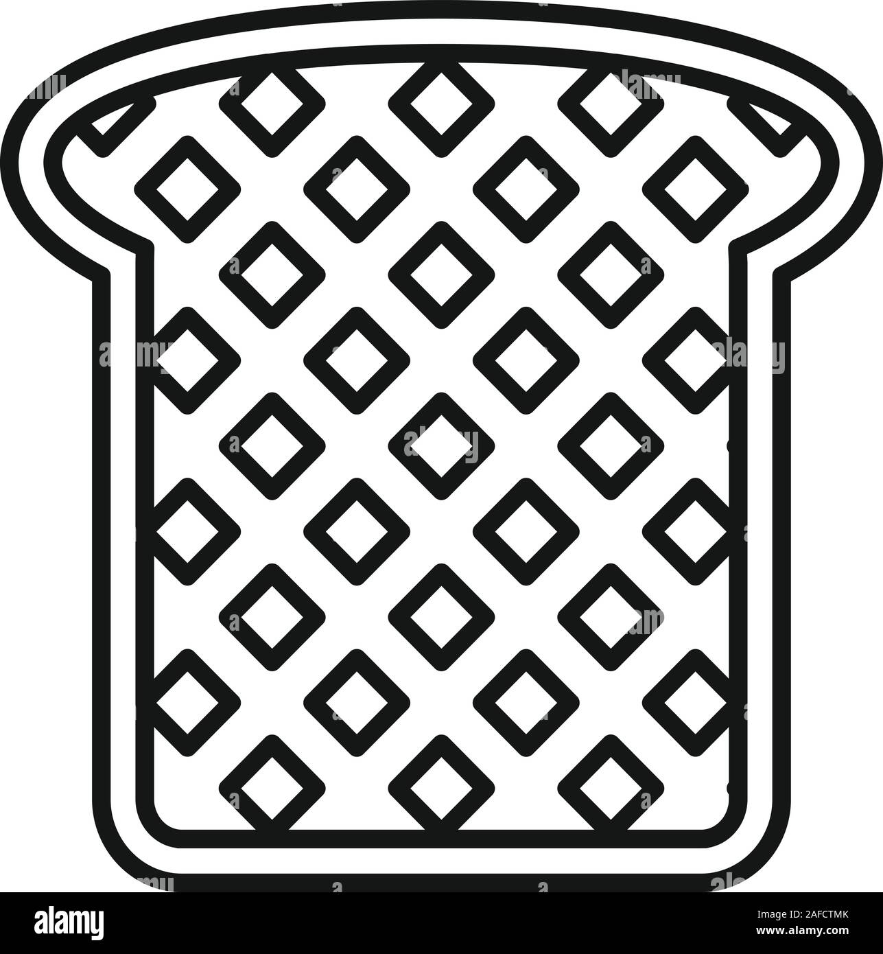 Icône toast sandwich. Sandwich grillé icône Contour vectoriel pour le web design isolé sur fond blanc Illustration de Vecteur