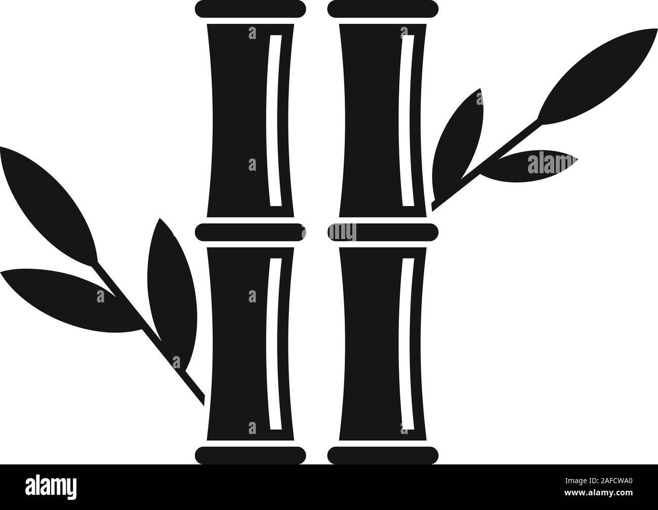 Les plantes de bambou. Simple illustration de plantes de bambou icône vecteur pour la conception web isolé sur fond blanc Illustration de Vecteur