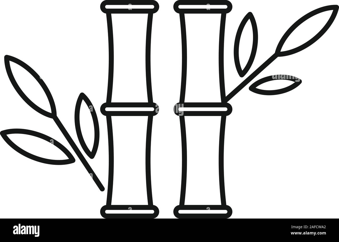 Les plantes de bambou. Décrire les plantes de bambou icône vecteur pour la conception web isolé sur fond blanc Illustration de Vecteur