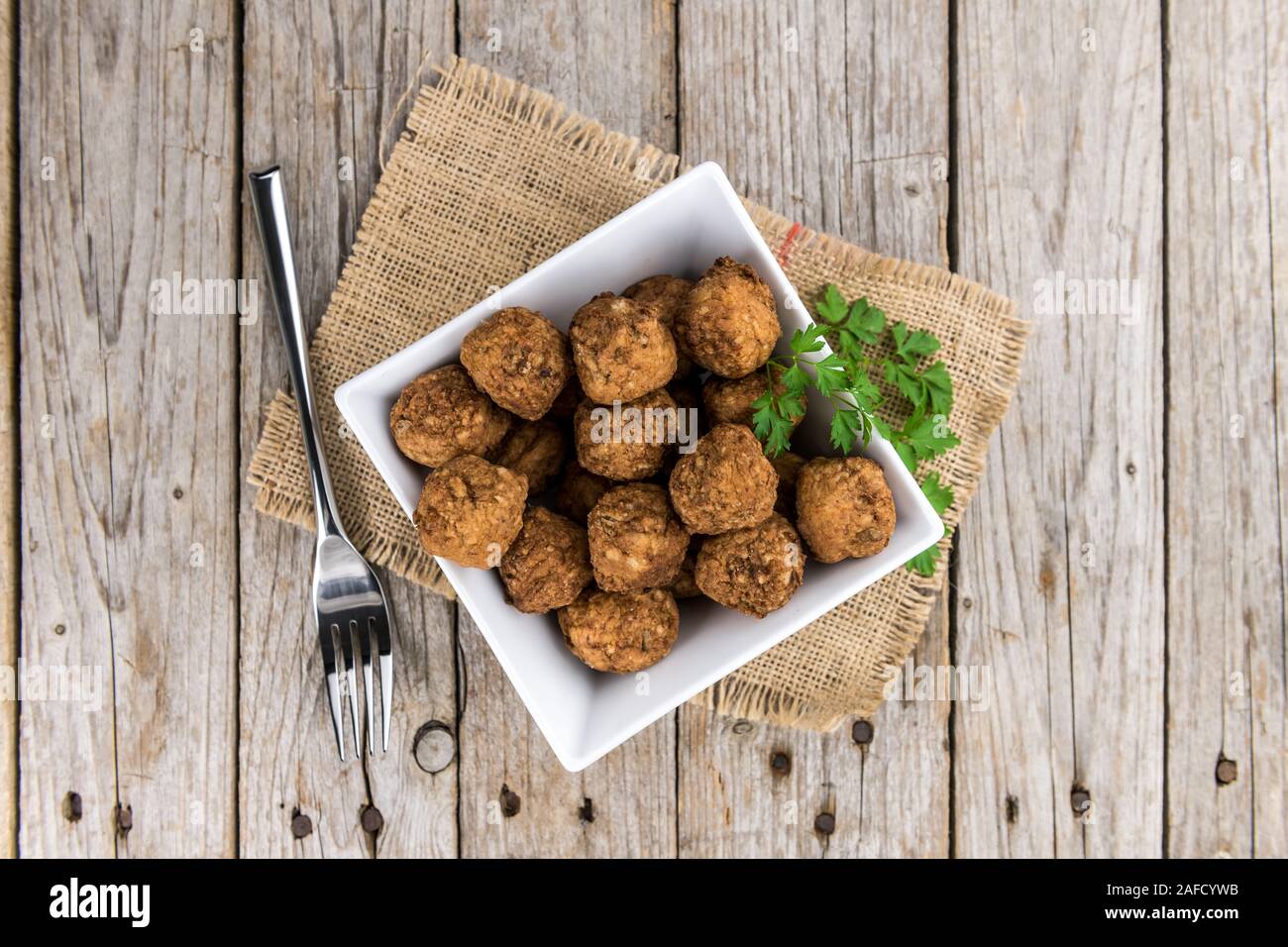 Partie de boulettes comme détaillé close-up shot, selective focus Banque D'Images