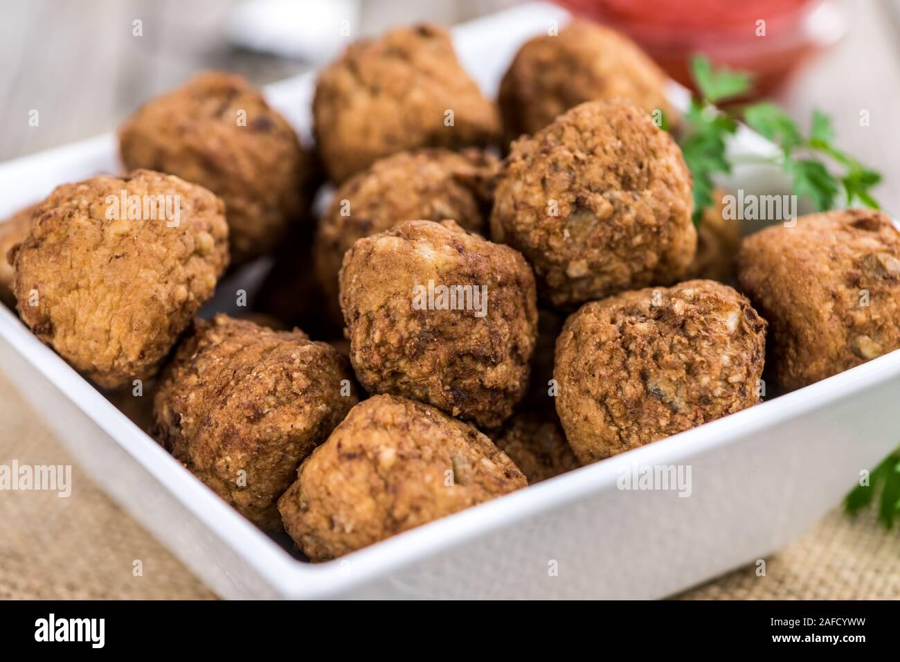 Partie de boulettes comme détaillé close-up shot, selective focus Banque D'Images