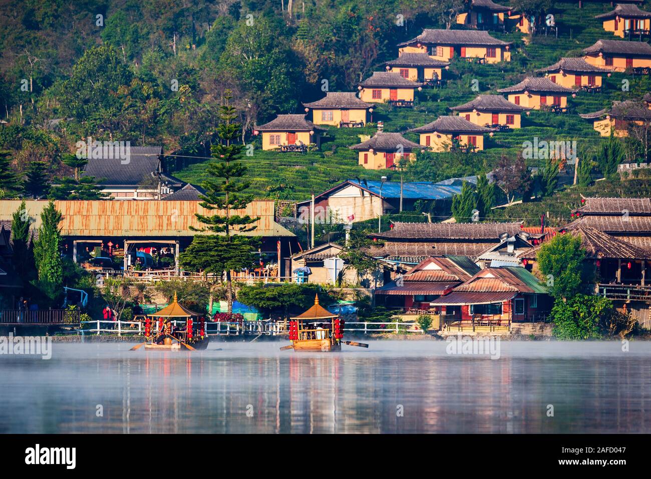 Ban rak thai à Mae Hong Son, Thaïlande Banque D'Images