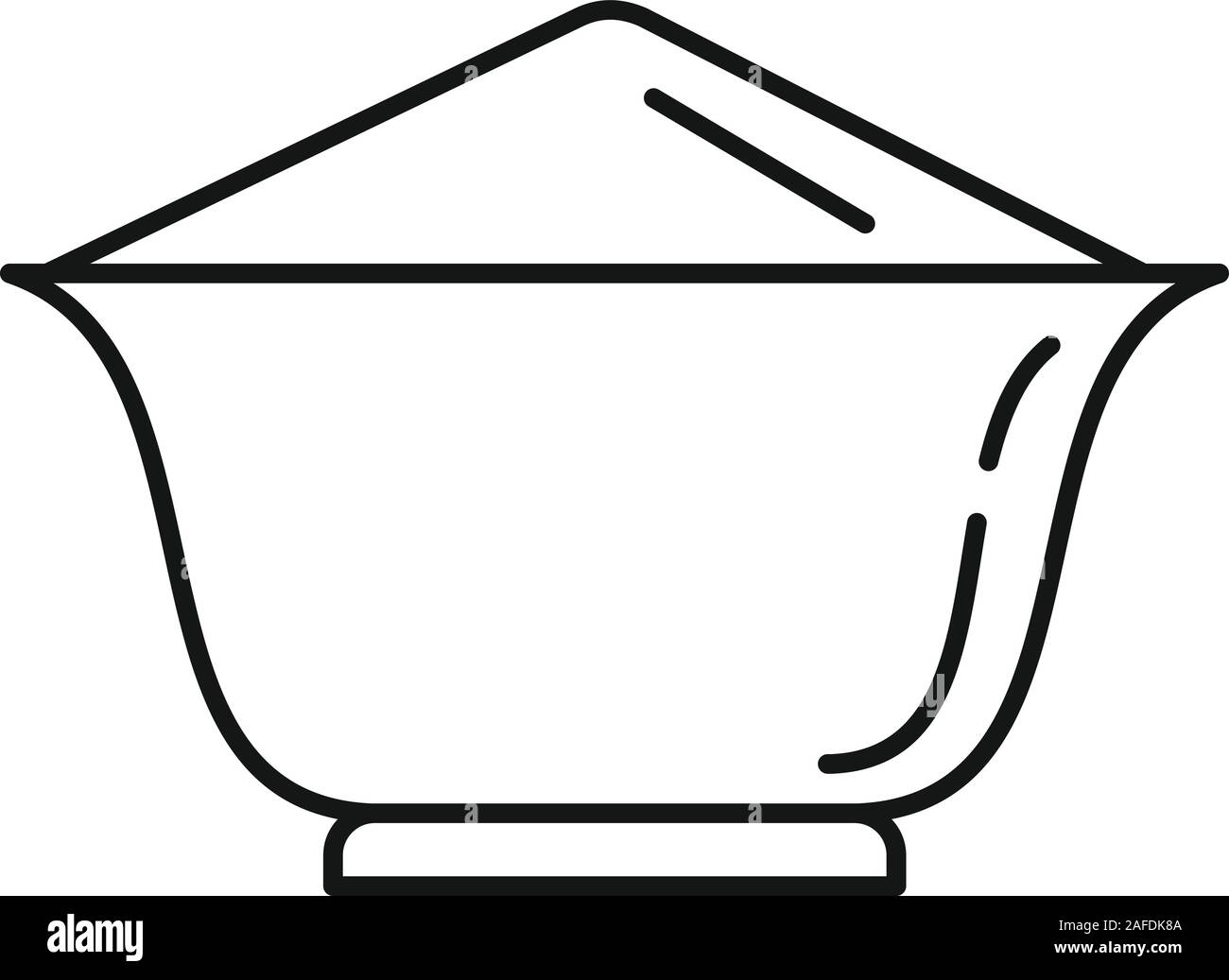Bol de farine icône. Bol de farine aperçu l'icône vecteur pour la conception web isolé sur fond blanc Illustration de Vecteur