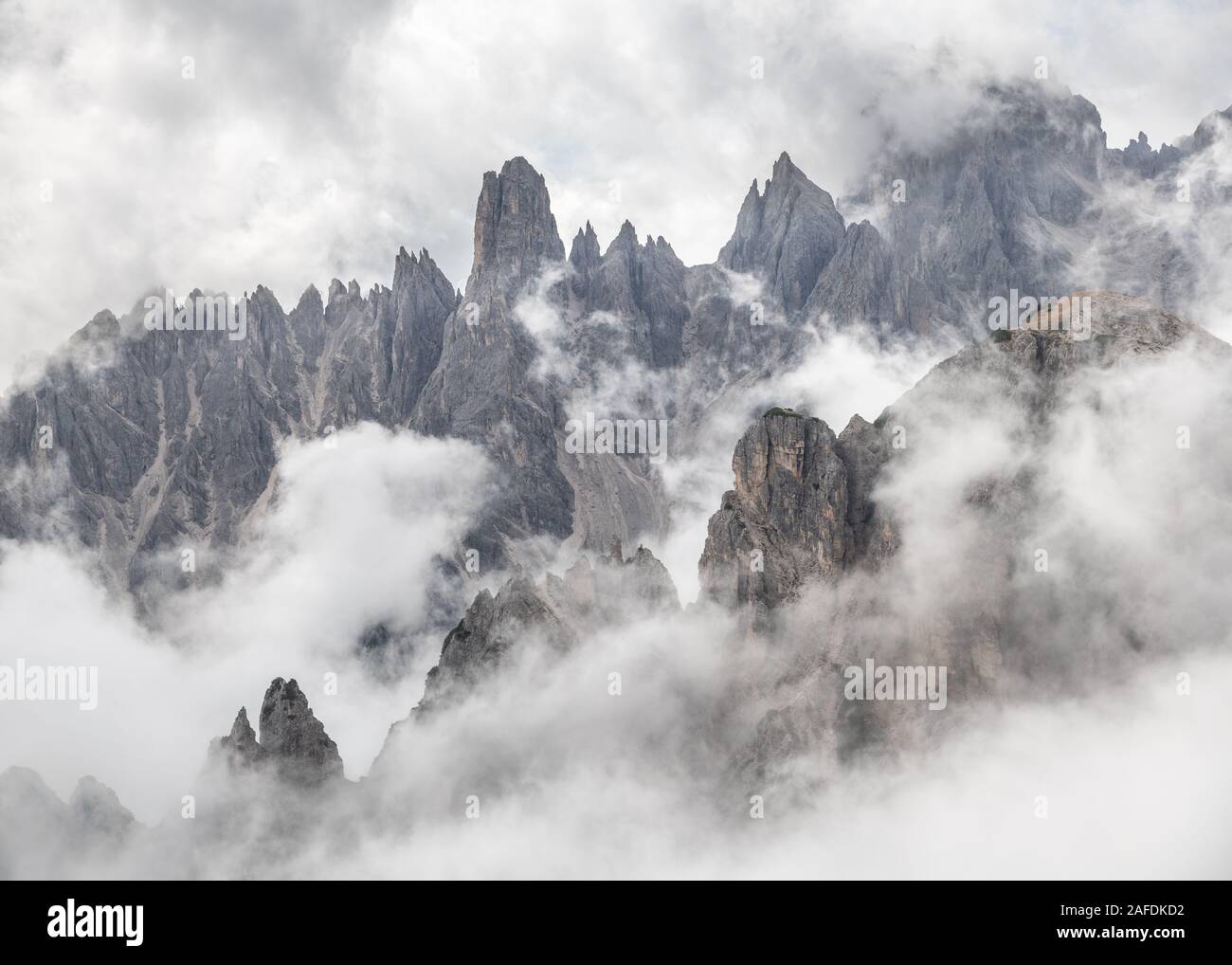 Campedelle pics, Dolomites, Italie du Tre Cime di Lavaredo # 3 Banque D'Images