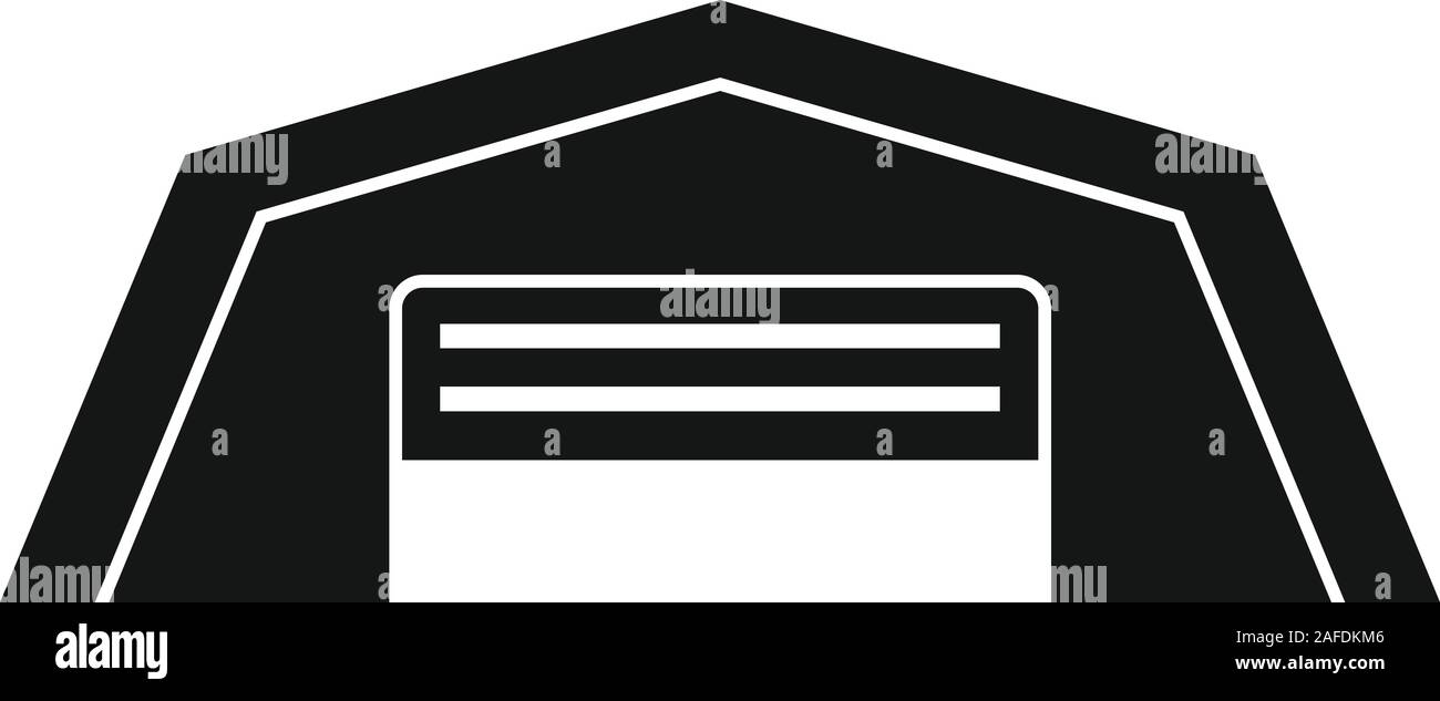 Hangar Construction icône. Simple illustration de hangar construction icône vecteur pour la conception web isolé sur fond blanc Illustration de Vecteur