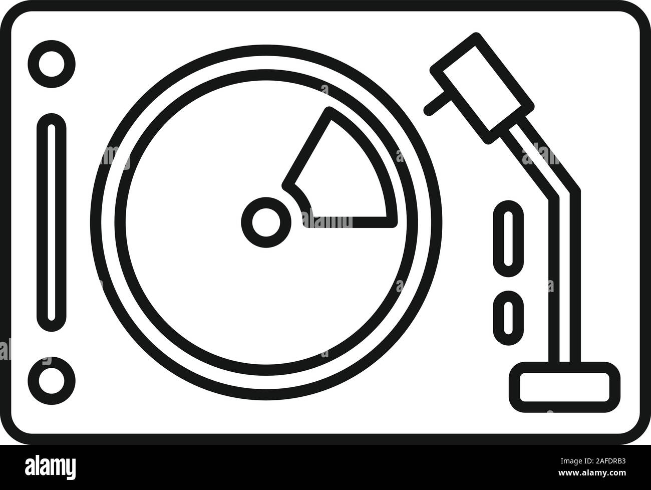L'icône Lecteur Dj 24. Contours dj 24 player icône vecteur pour la conception web isolé sur fond blanc Illustration de Vecteur