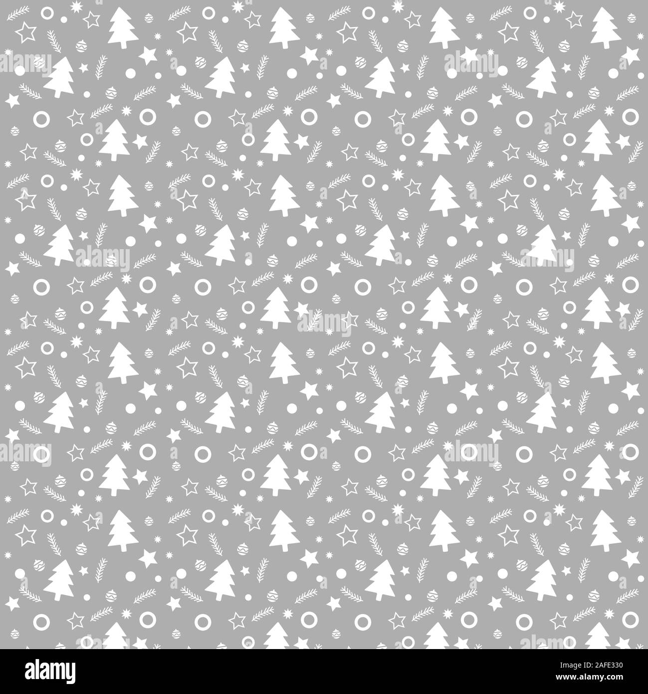 Abstract pattern des ornements de Noël - arbre, jouets, direction générale. Vecteur de fond pour Noël et Nouvel An carte de voeux, invitation, l'emballage de célébration Illustration de Vecteur