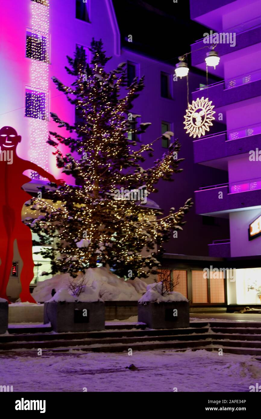 Stimmungsvolle Vorweihnachtszeit à Saint-moritz Banque D'Images