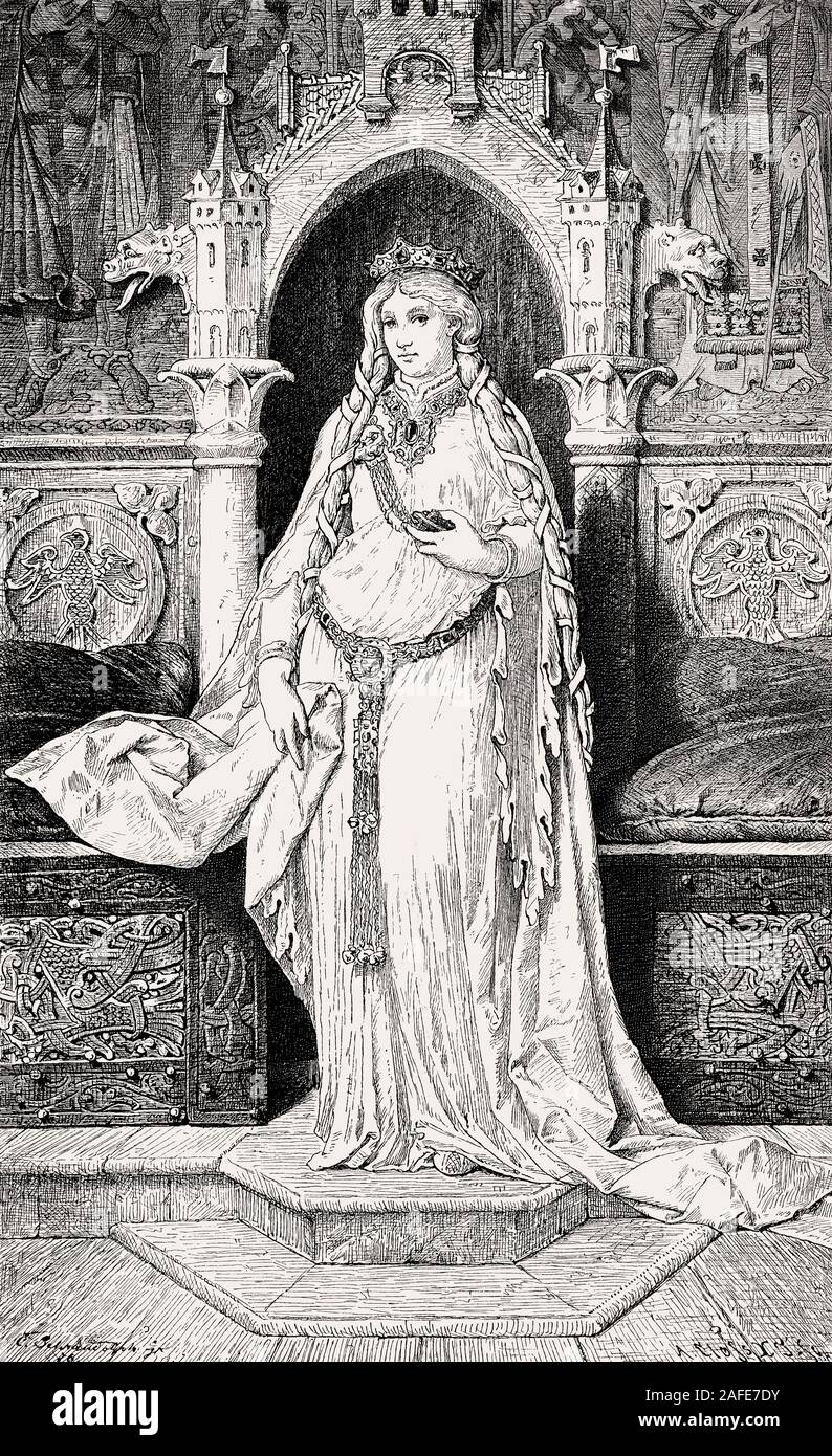 Iseult ou Isolde, la légende de Tristan et Iseult Banque D'Images