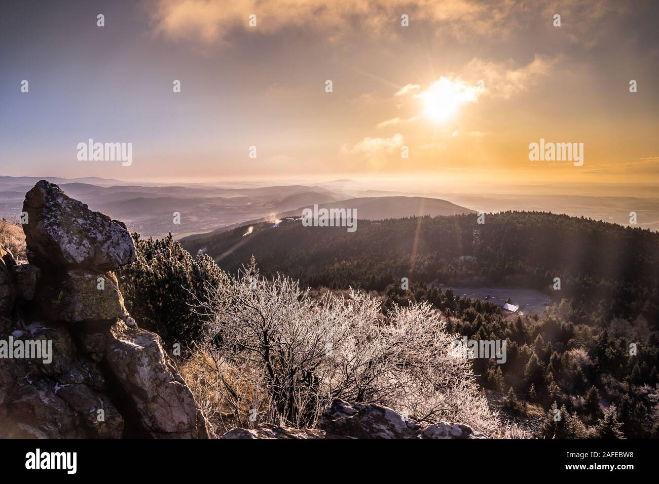 La région de Liberec se trouve en Bohême du nord. Il se compose de trois districts de la partie orientale de la région de la Bohême du Nord et Semily. Banque D'Images