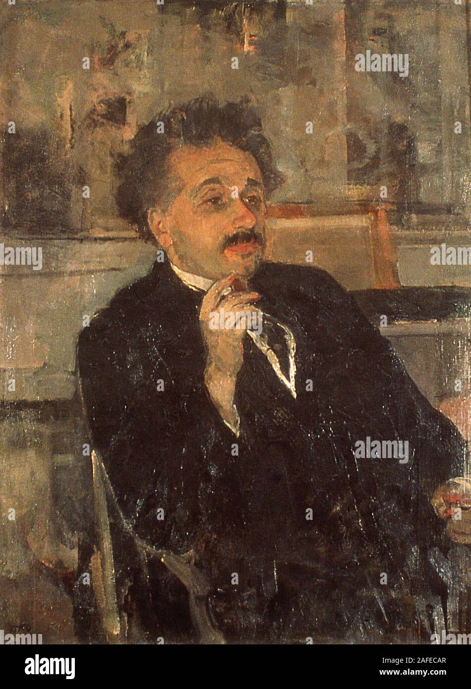 Kamerlingh méfaits. Albert Einstein , 1920. Musée : MUSÉE NATIONAL, Boerhaave, HOLANDA. Auteur : nocivité Kamerlingh Onnes. Banque D'Images