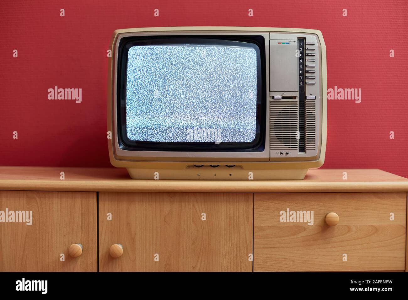 TV pas de signal Banque D'Images