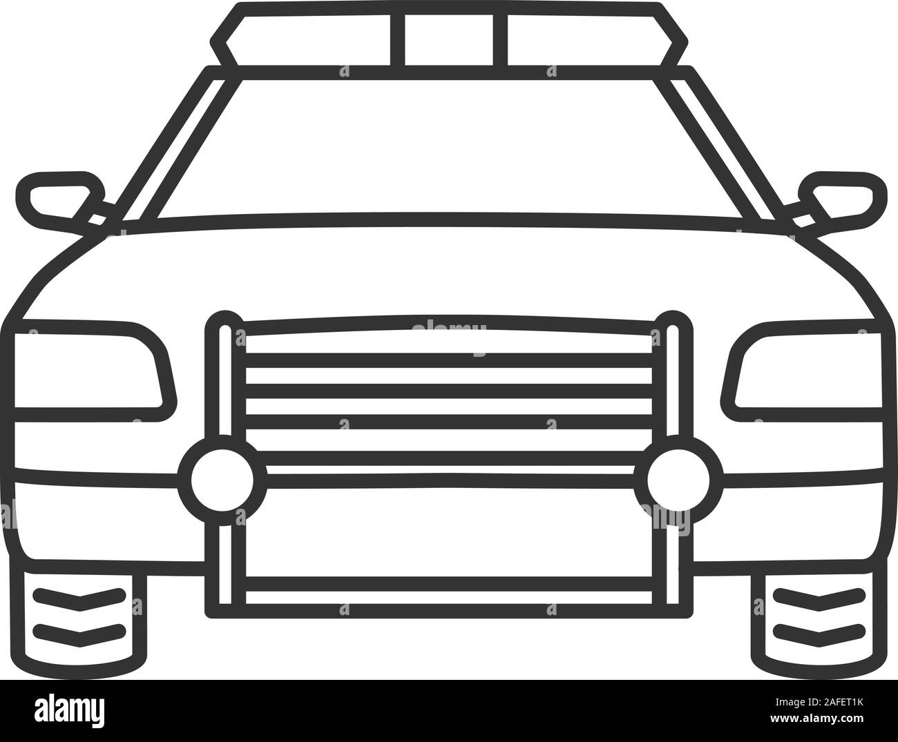 Voiture de police l'icône linéaire. Fine ligne illustration. Symbole de ...