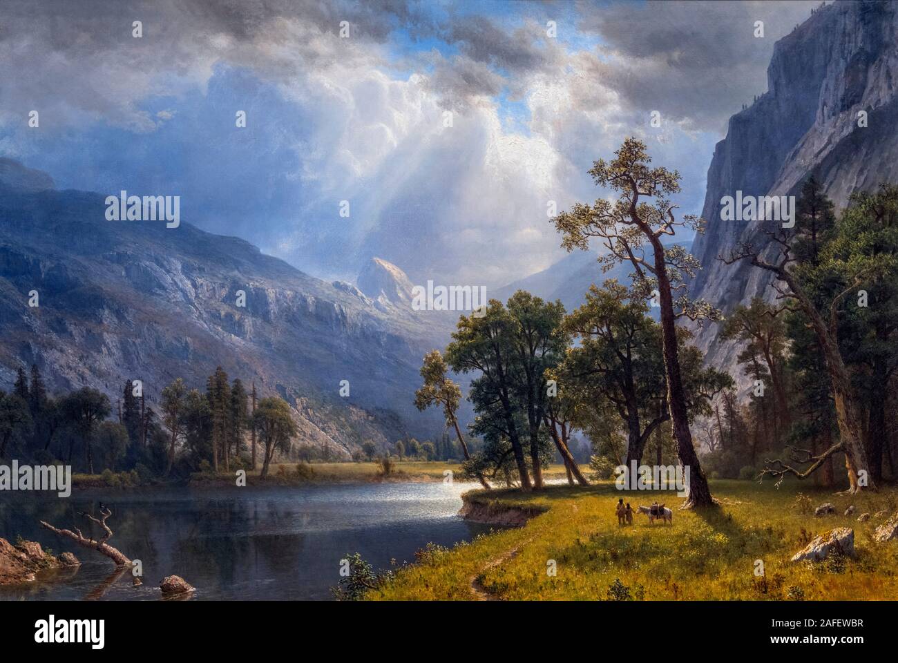 Mont Starr King, Yosemite par Albert Bierstadt (1830-1902), huile sur toile sur panneau arrière de civière, 1866 Banque D'Images