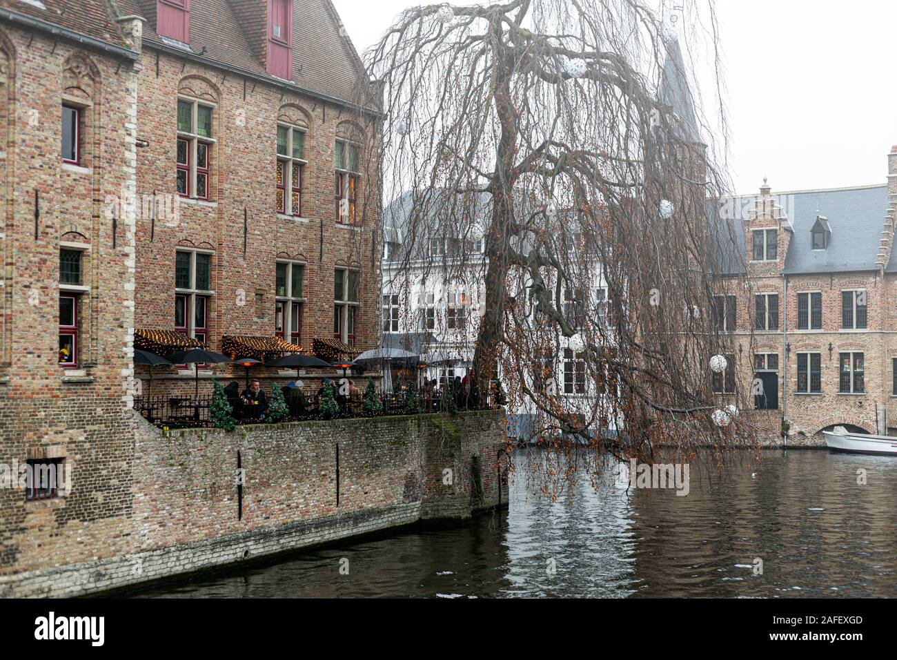 L'affichage classique des canaux de Bruges, Belgique Banque D'Images