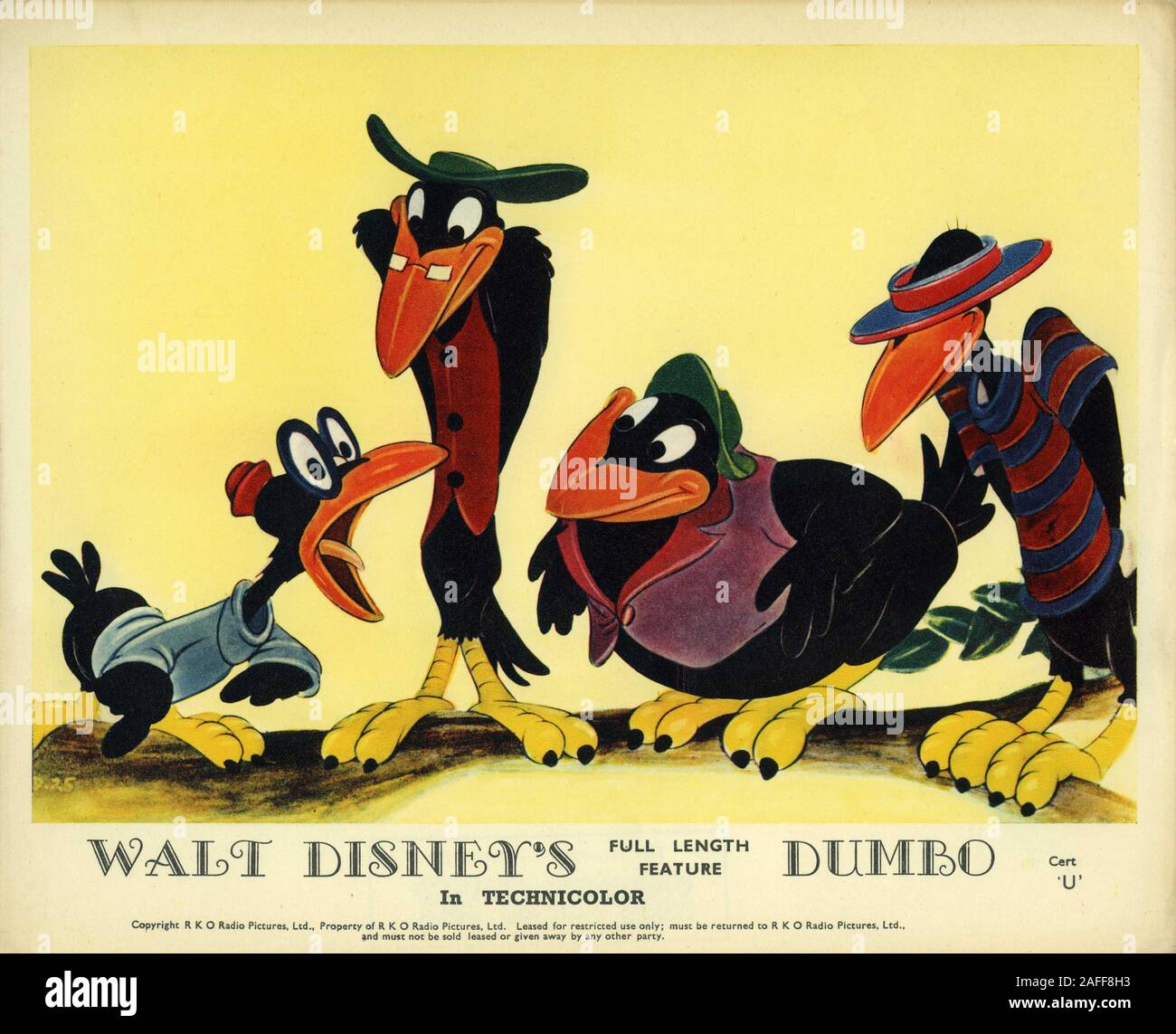 Les corbeaux noirs de WALT DISNEY 'S Full Length Feature Cartoon DUMBO 1941 administration Samuel Armstrong Norman Ferguson Wilfred Jackson Jack Kinney Bill Roberts et John Elliotte Ben Sharpsteen Walt Disney Productions / RKO Radio Pictures Banque D'Images