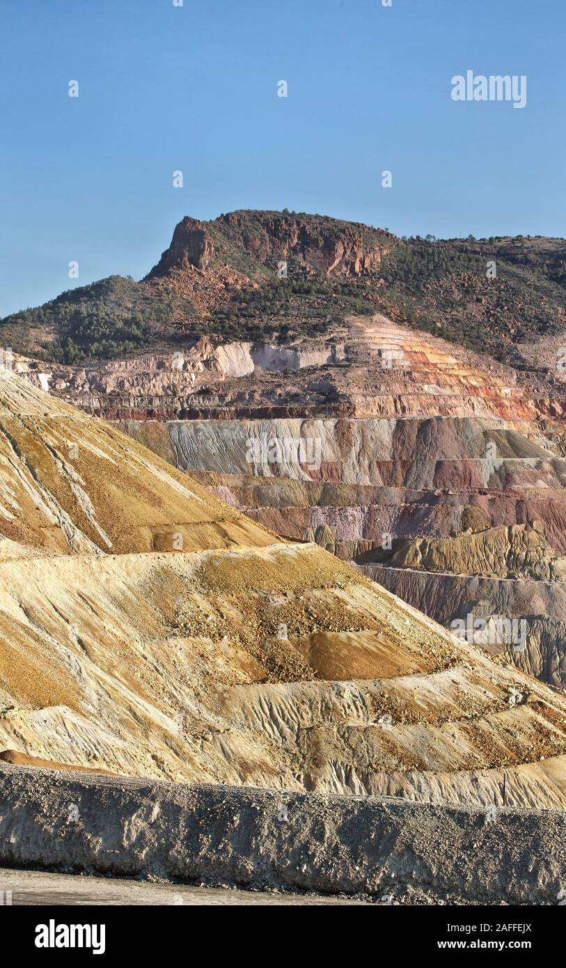 Donnant sur la Mine de cuivre de Chino, est la plus importante des dépôts de cuivre porphyrique au Nouveau Mexique. Banque D'Images