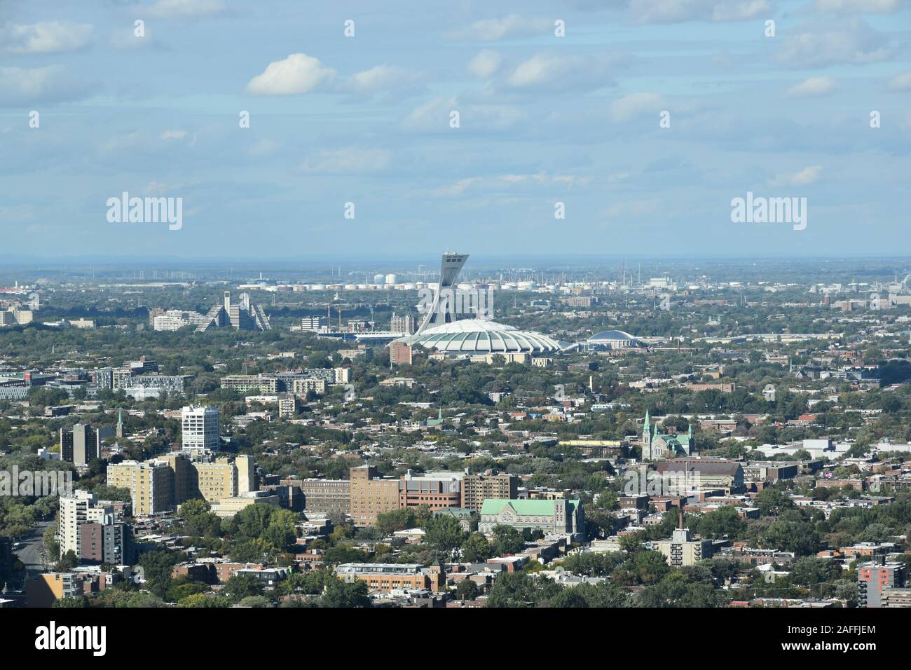Le Parc olympique de Montréal, Montréal, Québec, Canada Banque D'Images