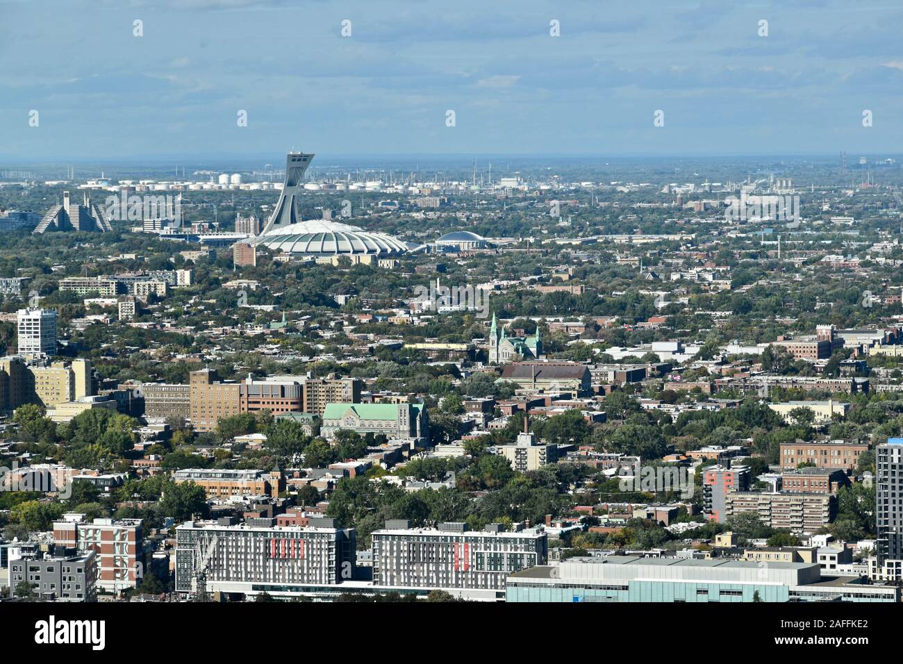 Le Parc olympique de Montréal, Montréal, Québec, Canada Banque D'Images