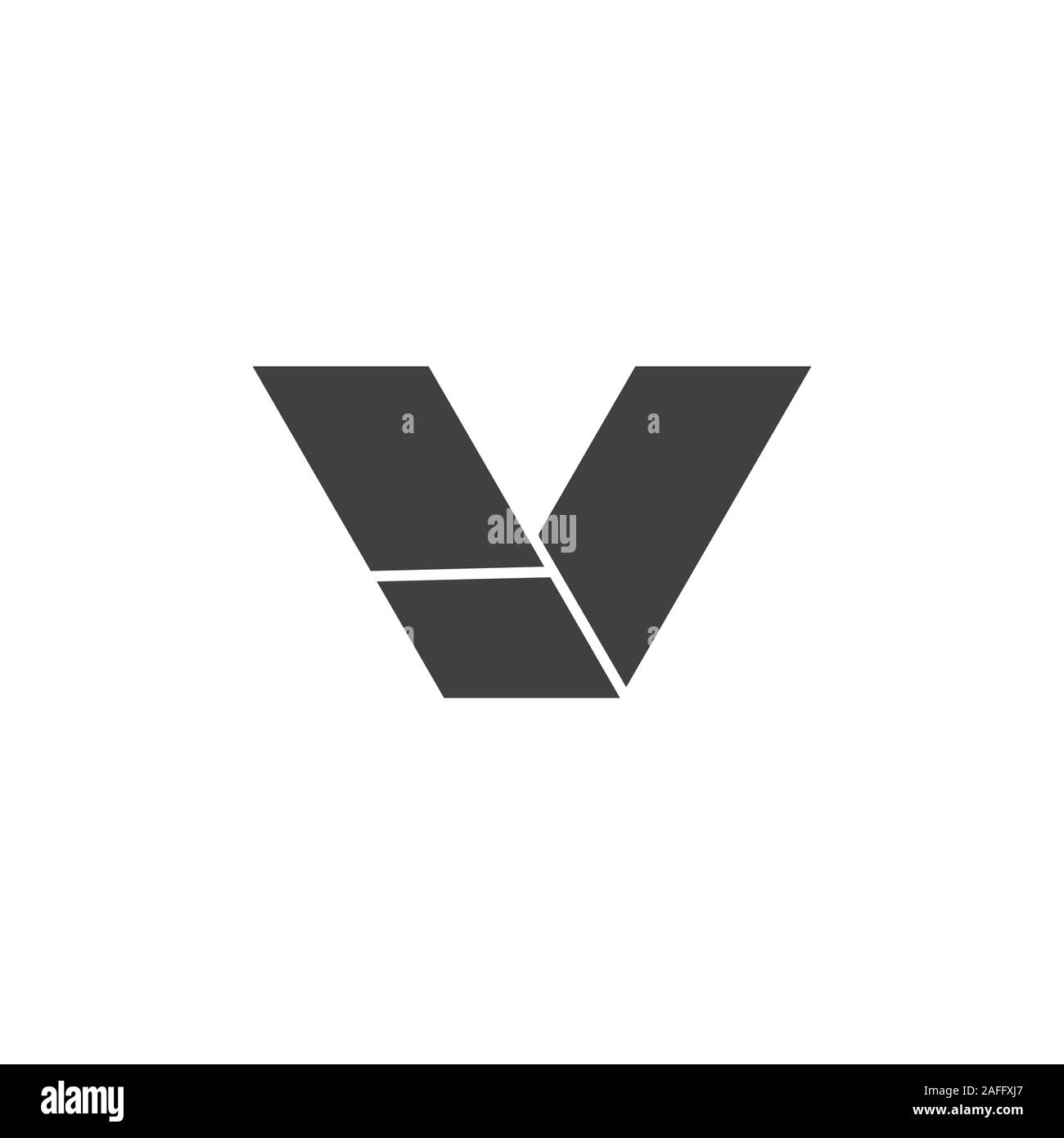 Lettre iv logo géométrique simple vector Illustration de Vecteur