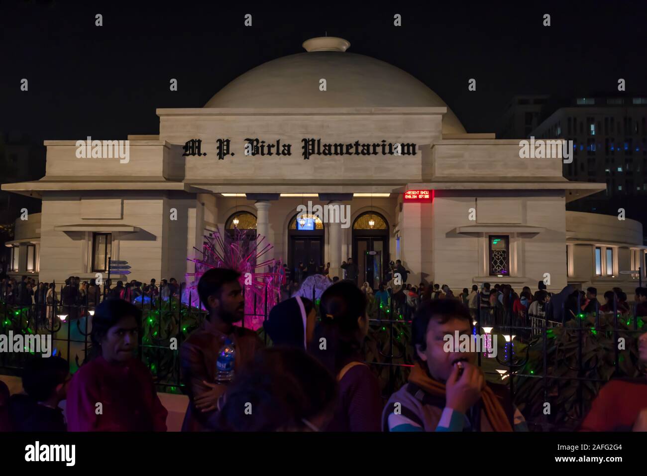 Planétarium de Birla est un célèbre lieu touristique dans la ville de Calcutta au moment de Noël, Kolkata, Inde, Décembre 2018 Banque D'Images
