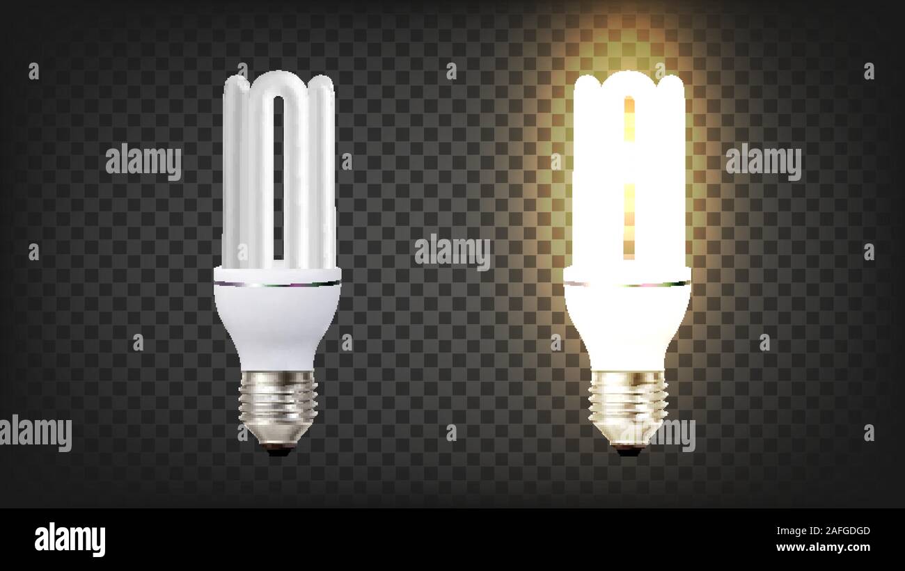 Lampe fluorescente avec vecteur de ballast électronique Illustration de Vecteur