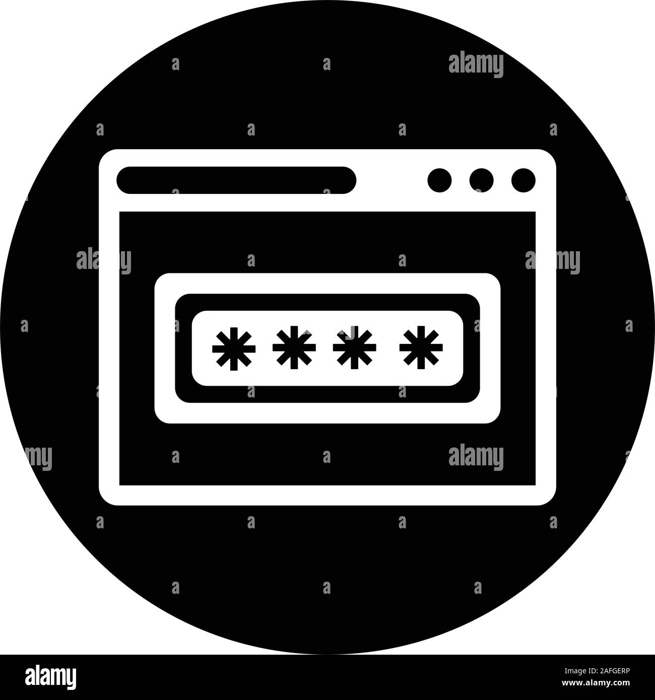 Login, mot de passe, l'icône Code de sécurité Illustration de Vecteur
