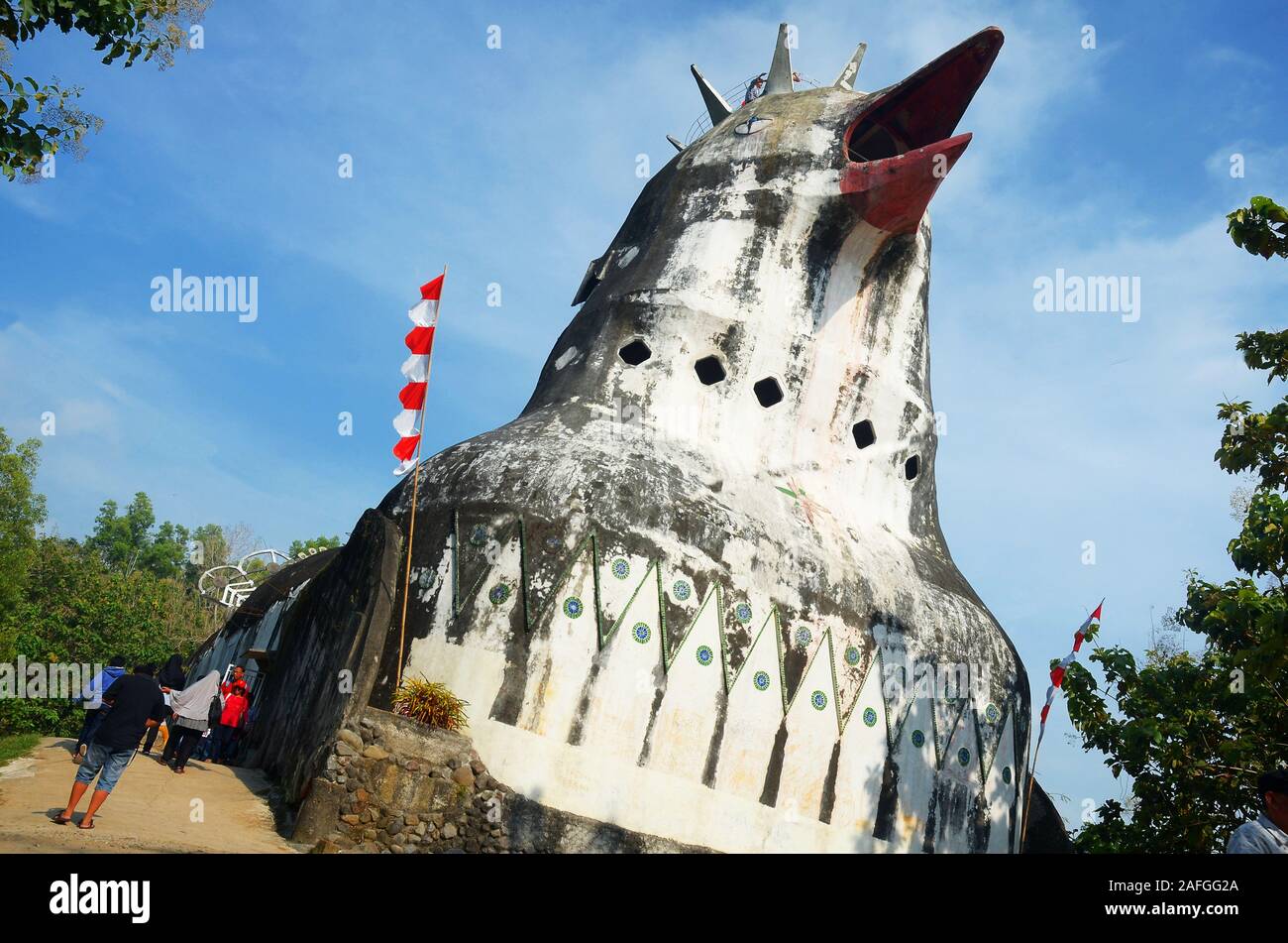 Église de poulet - Rhema Hill Borobudur, le centre de Java, Indonésie Banque D'Images