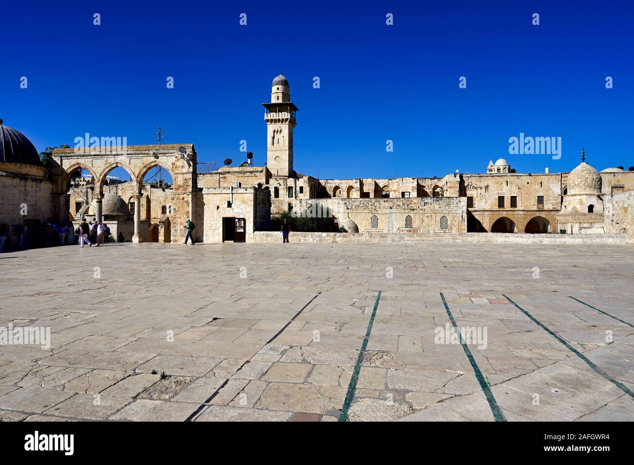 Jérusalem Israël. Dôme du rocher mosquée à Mont du Temple Banque D'Images