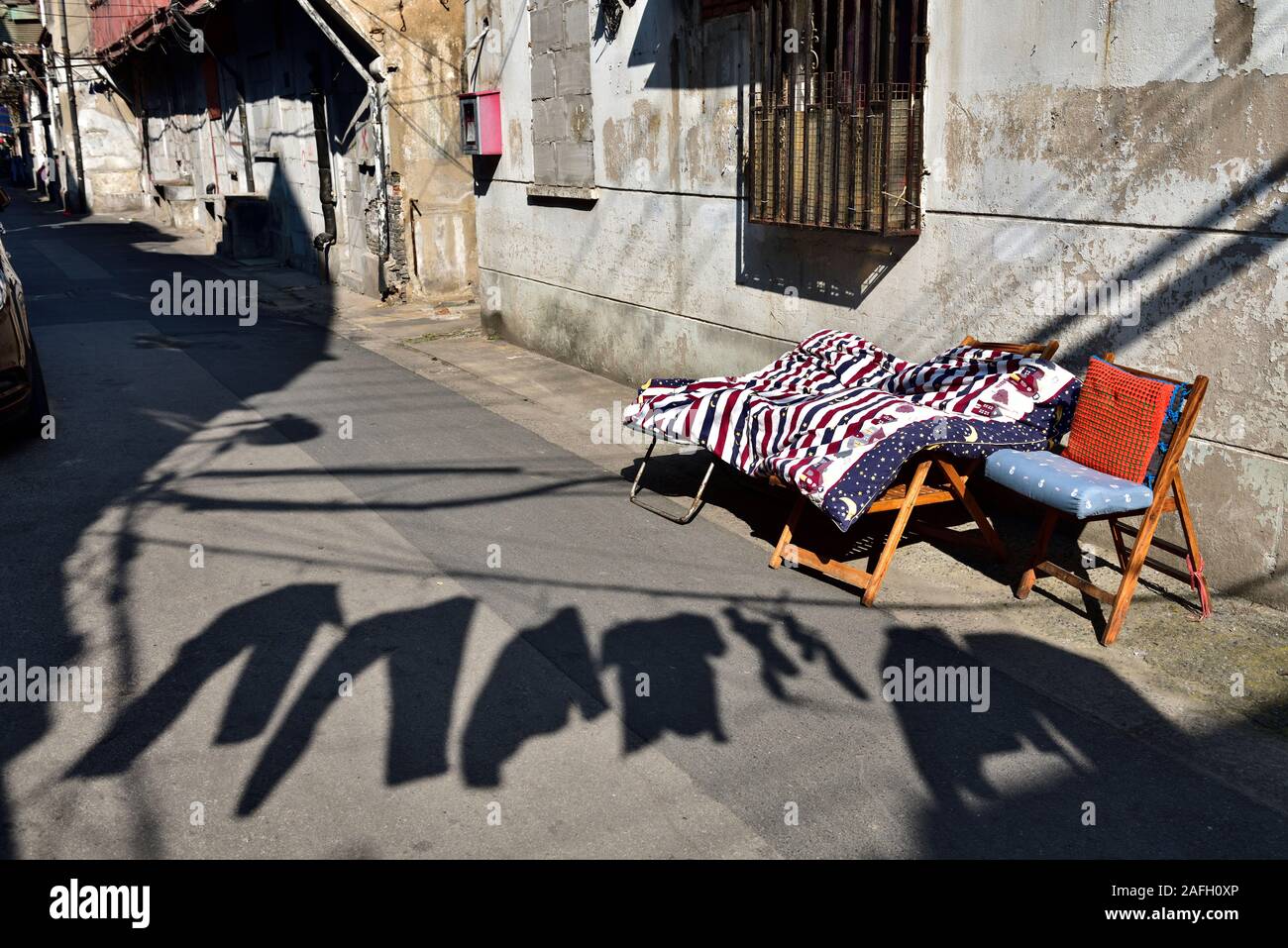 Rue de la vieille ville de Shanghai Banque D'Images