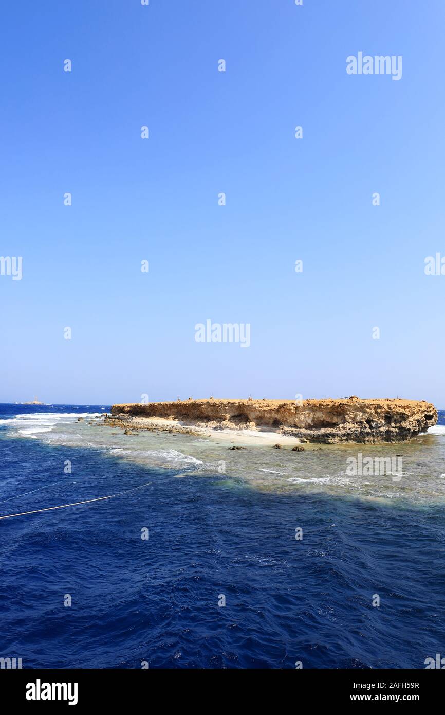 Petit Frère Island et de récifs coralliens de la Mer Rouge Banque D'Images