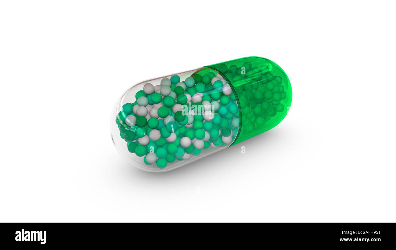 Tablette verte sur fond blanc Banque D'Images