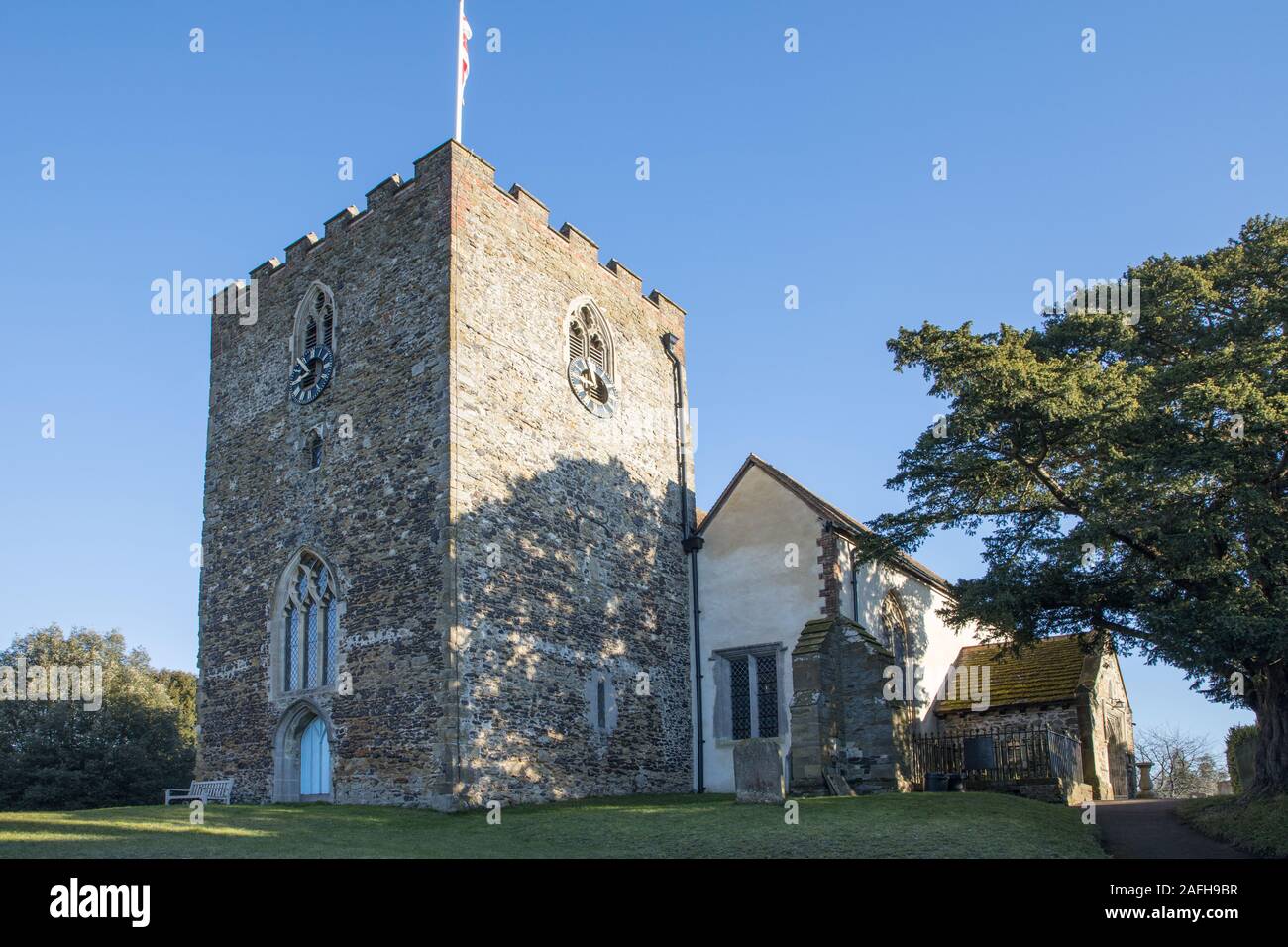 L'église St Mary oxted surrey Banque D'Images