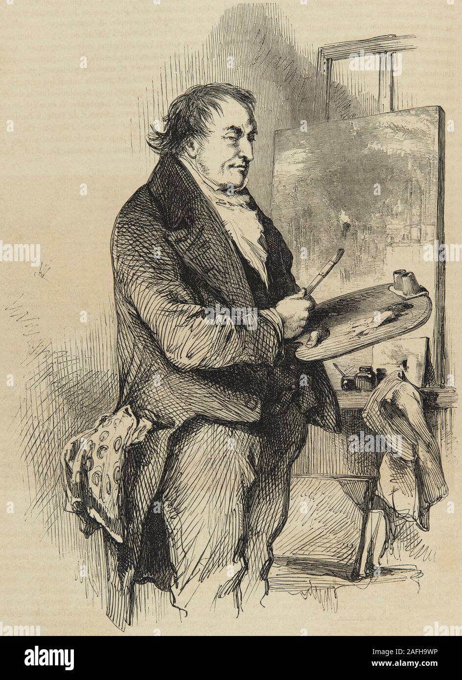 Portrait de Turner - Peintre de marine - est mort 1851 Banque D'Images