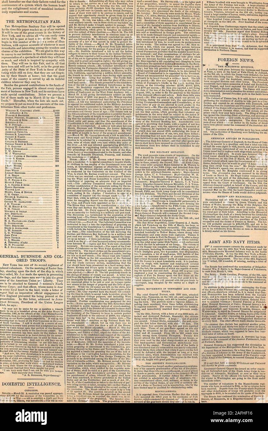 . Harper's weekly. Nous tenons ces vérités pour beself-évident que tous les hommes sont égale créée, saidthe père de la démocratie dans ce pays. Whoarc ses vrais descendants ? Qui sommes-démocrates ?les hommes qui demandent d'abolir l'esclavage con^itntiM-allié, ou ceux qui refusent d'abolir à tous ? Ce qu'une morne et terrible bilan est la carte sim-ple liste des ayes et non sur cette résolution au Congrès, pour les enfants de ceux qui 9 Apiul, 1864.] Harpers Weekly. t leurs pères ont voté je de l'humanité- instinct LE METROPOLITAN JUSTE. La région métropolitaine se openede Sanitaires grand Nous sommes heureux dans ce wayj adequ Banque D'Images