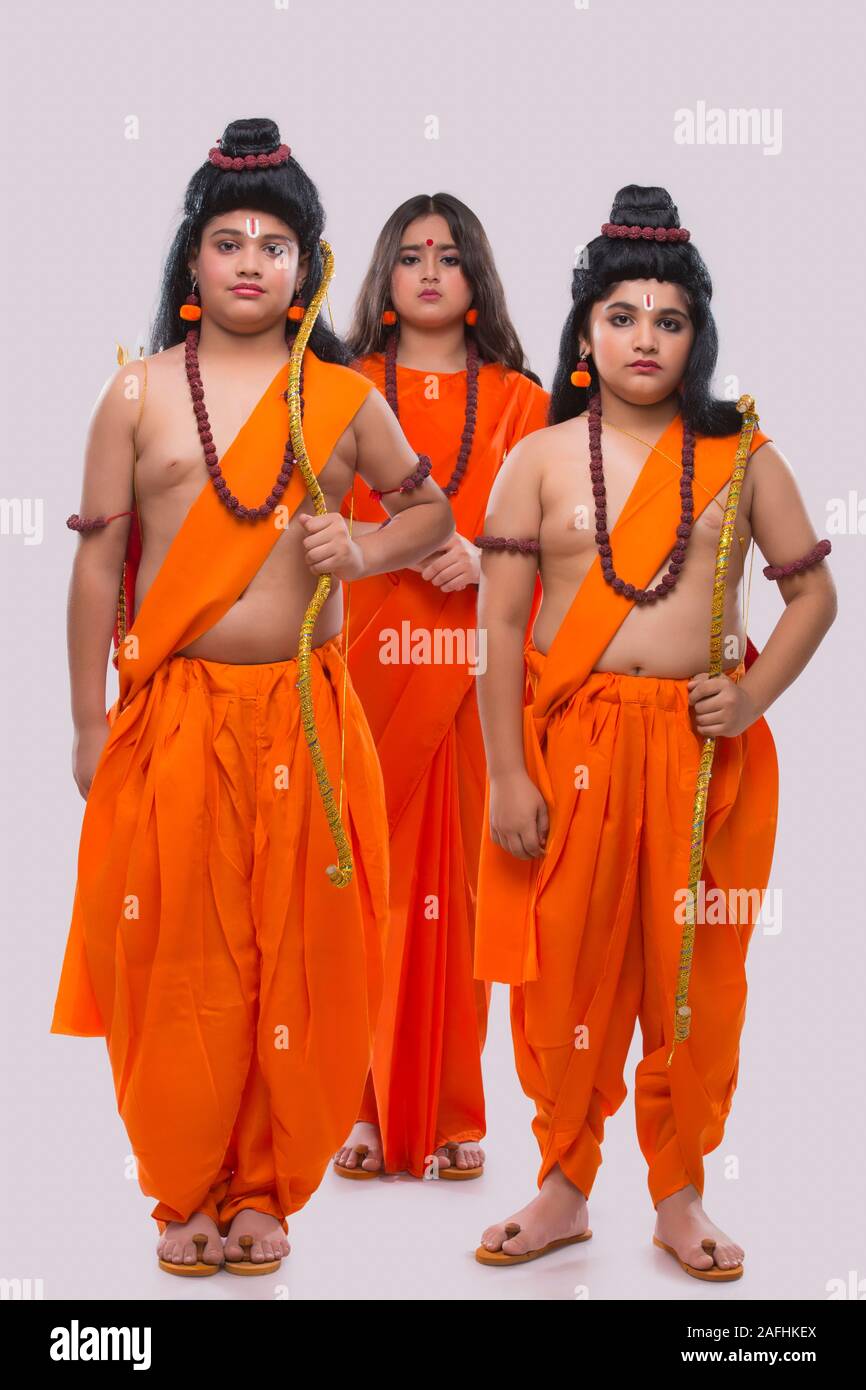 Sita Ram,et lakshman Standing together Banque D'Images