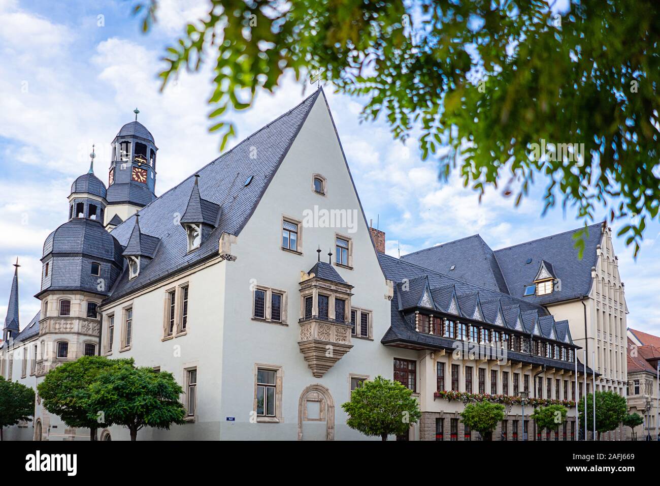 Hôtel de ville d'Aschersleben dans le Salzlandkreis, Saxe-Anhalt en Allemagne Banque D'Images