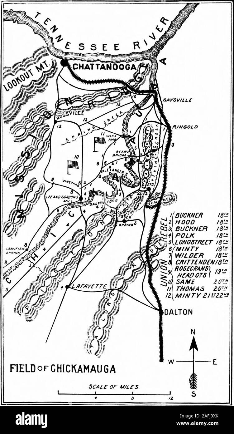 . Minty et la cavalerie [ressource électronique] : une histoire de campagnes de cavalerie dans l'ouest de l'armées. s nearLafayette d'infanterie, et de la capture d'un petit nombre, tous les doutes quant à la présence de Maistre et l'application de Bragg a été déplacé de Rosecrans, immédiate et rapide et la con-centration de l'armée le Crittenden commandé. McCookwas puis cinquante et Thomas trente kilomètres de Lee andGordons Mills ! Tiraillement constant s'est produite sur toutes les routes de l'leadingout Vine Valley Pois général pusheda de reconnoissance Steadman à Rossville in Graysville, et au-delà,mais pas aller jusqu'à Ringgold, n'a pas Banque D'Images